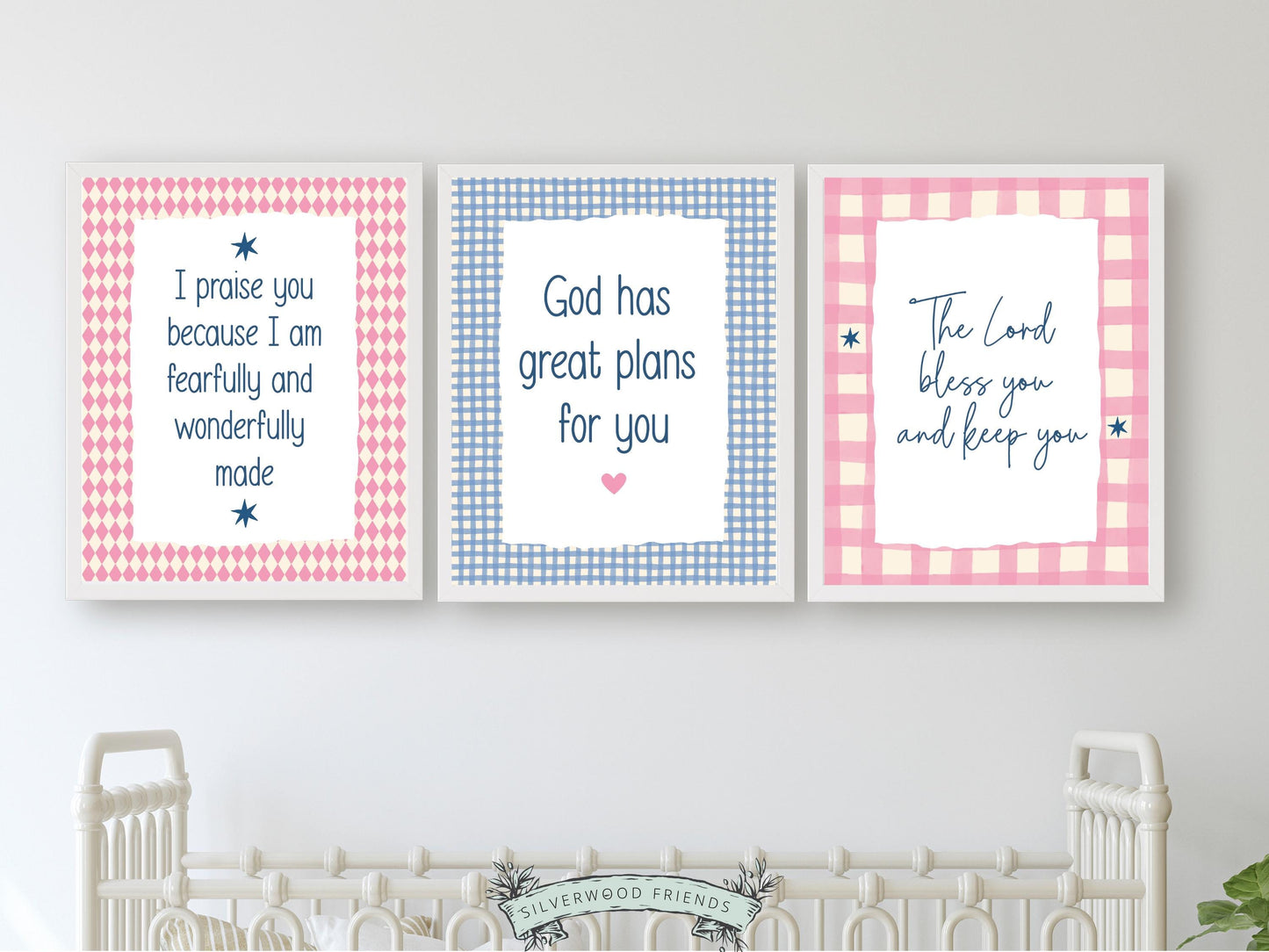 Christian Kids Wall Art Prints, Baby Girl Bible Verse Nursery Decor, Faith Based Kids Room Decor, Motivational Bible Quotes, Digital Prints
