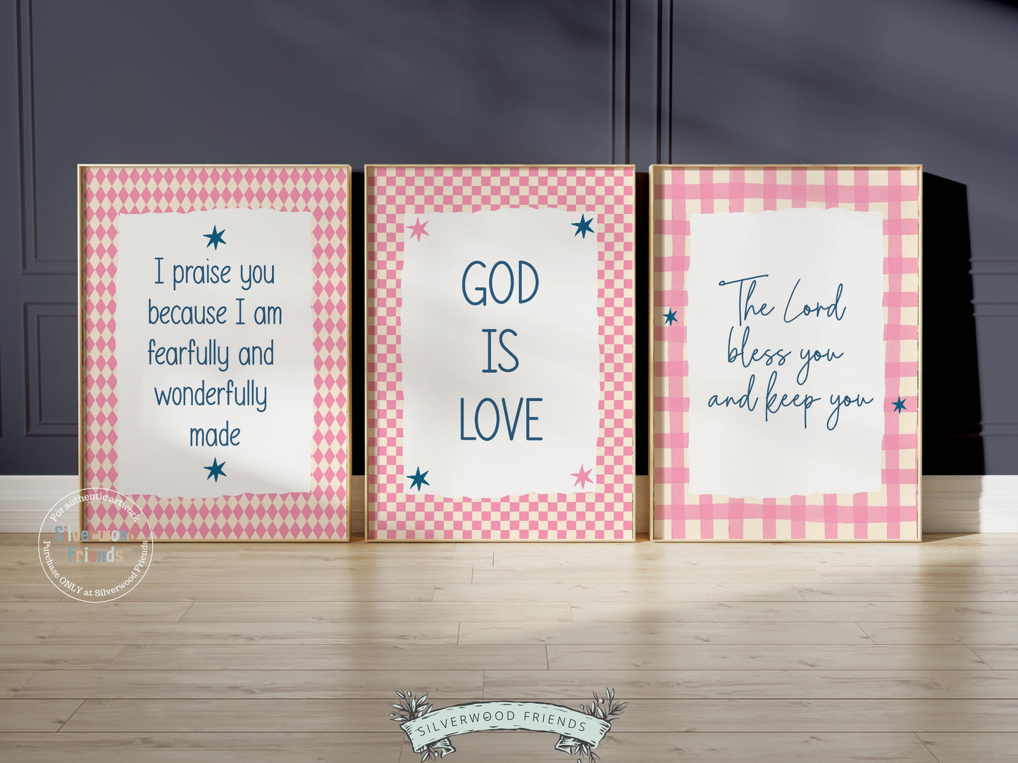 Christian Nursery Prints, Baby Girl Pink Bible Verse Nursery Decor, Faith Based Kids Room Decor, Motivational Bible Quotes, Digital Prints