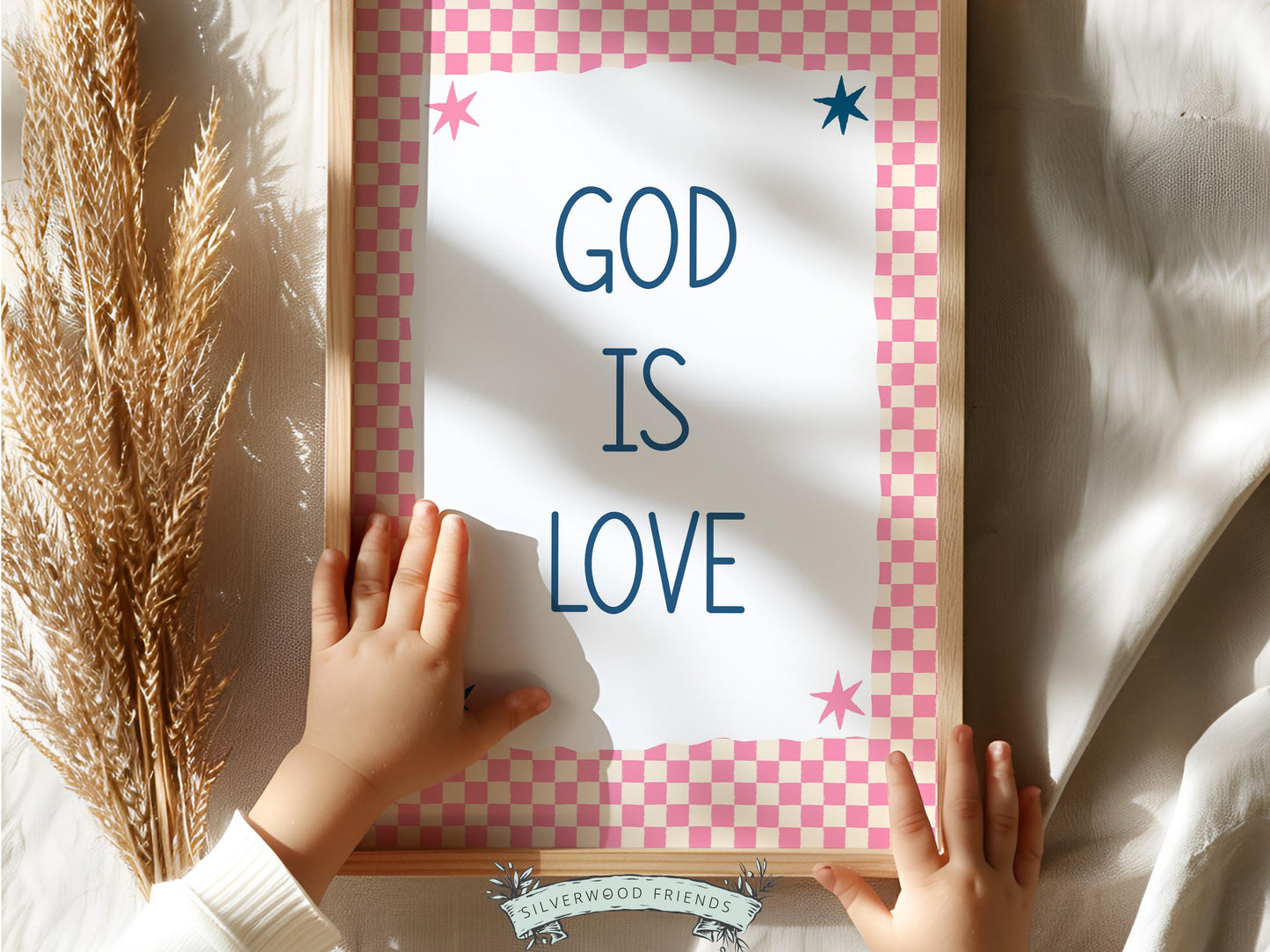 Christian Nursery Prints, Baby Girl Pink Bible Verse Nursery Decor, Faith Based Kids Room Decor, Motivational Bible Quotes, Digital Prints