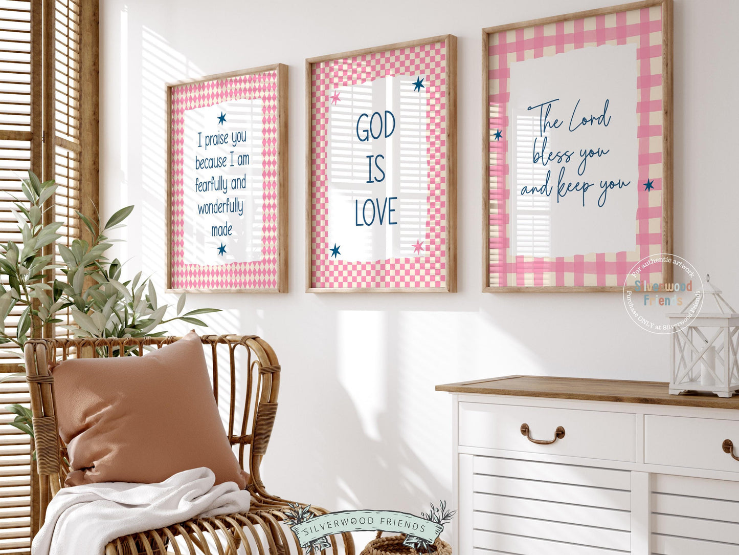 Christian Nursery Prints, Baby Girl Pink Bible Verse Nursery Decor, Faith Based Kids Room Decor, Motivational Bible Quotes, Digital Prints