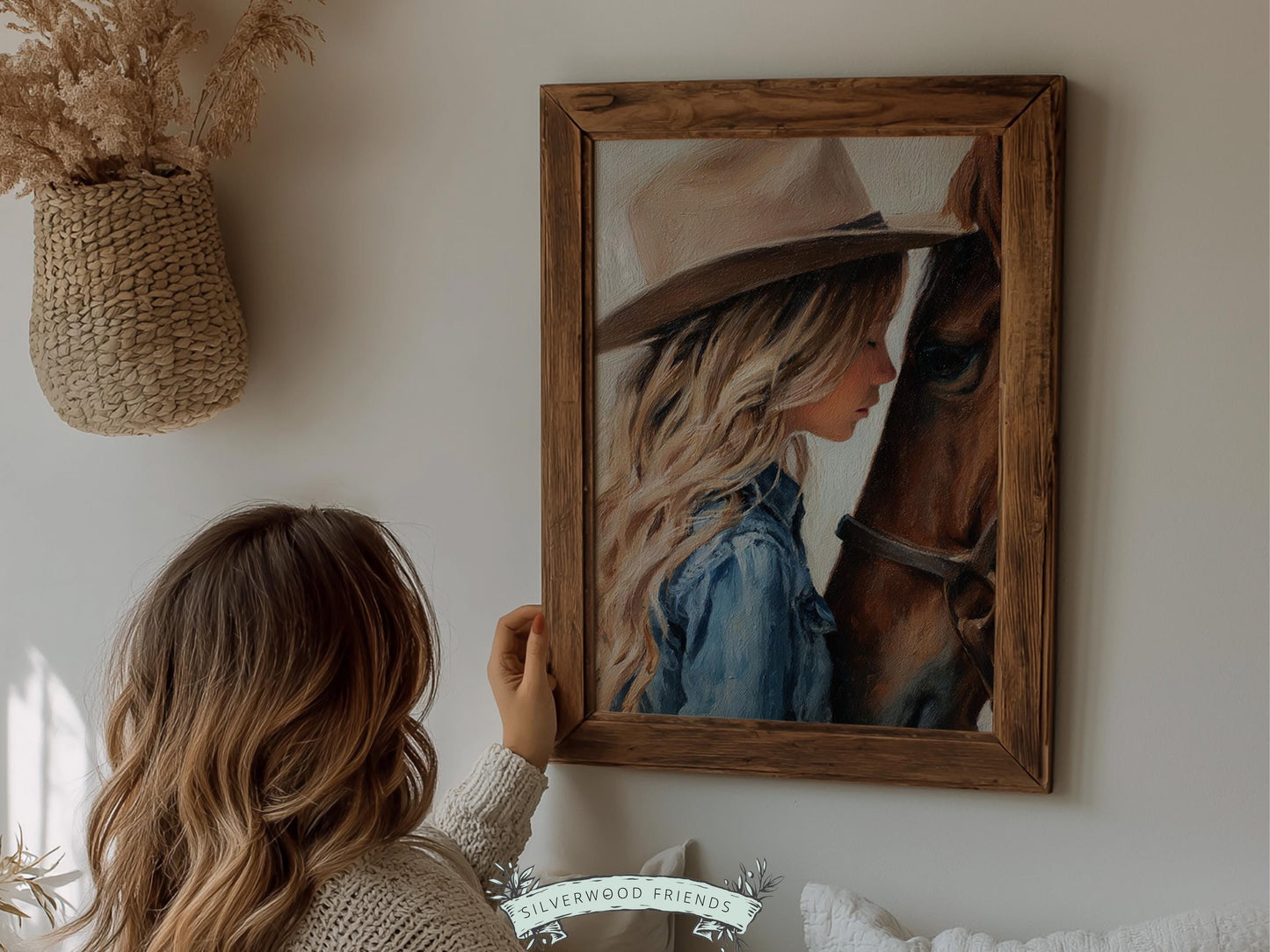 Cowgirl Nursery Print, Baby Girl Cowgirl Western Nursery Wall Decor Print, Girls Horse Riding Print, Horse Nursery Picture(DIGITAL DOWNLOAD)