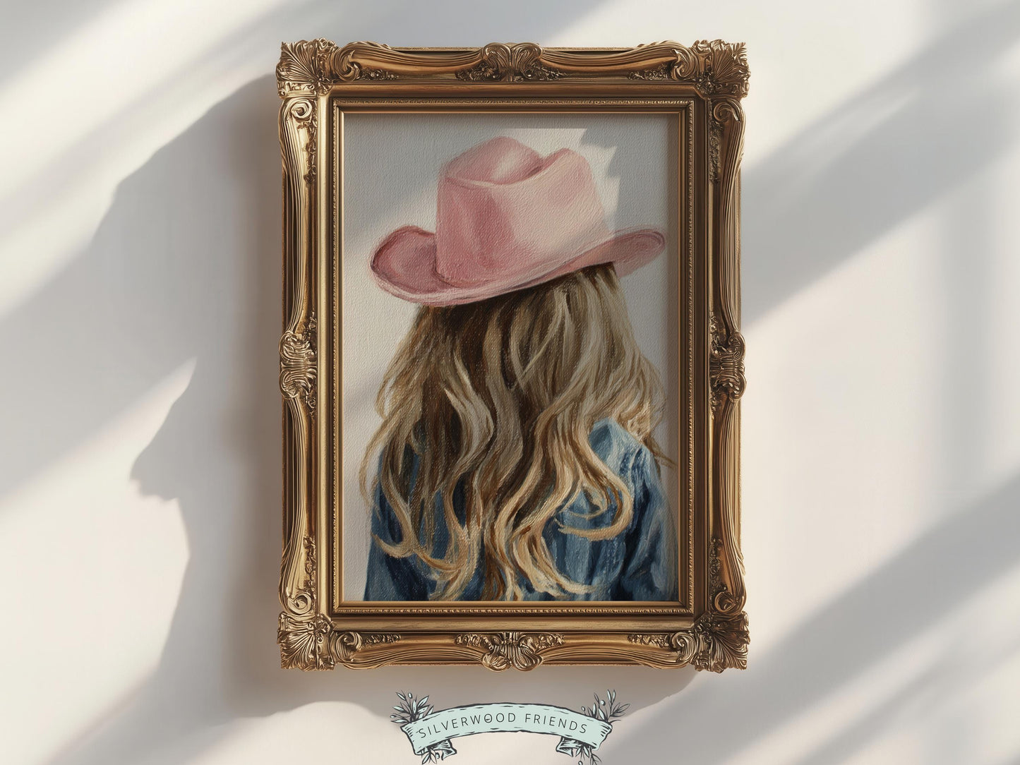 Blonde Cowgirl Nursery Print, Baby Girl Cowgirl Western Nursery Decor, Pink Cowgirl Hat Poster, Horse Nursery Wall Art (DIGITAL DOWNLOAD)