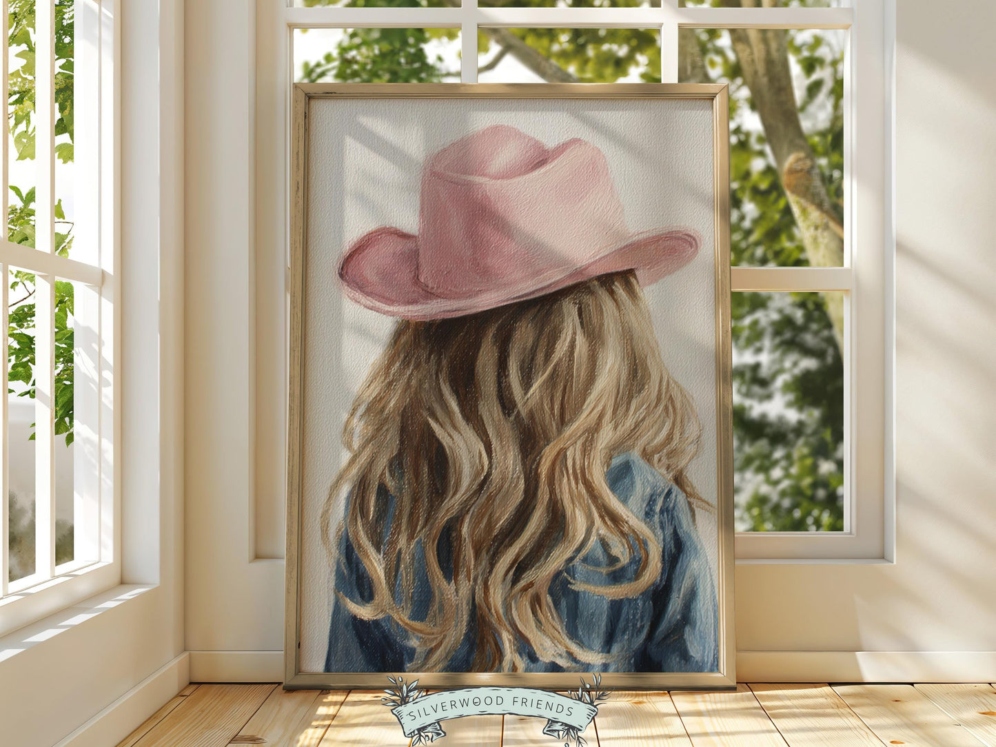 Blonde Cowgirl Nursery Print, Baby Girl Cowgirl Western Nursery Decor, Pink Cowgirl Hat Poster, Horse Nursery Wall Art (DIGITAL DOWNLOAD)