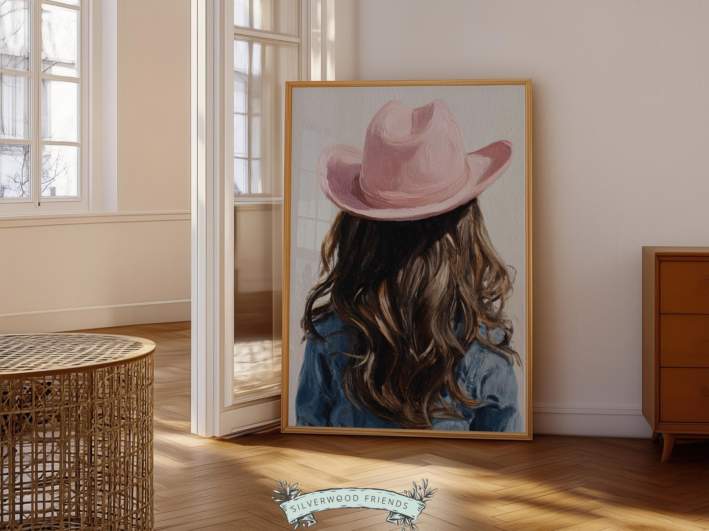 Blonde Cowgirl Nursery Print, Baby Girl Cowgirl Western Nursery Decor, Pink Cowgirl Hat Poster, Horse Nursery Wall Art (DIGITAL DOWNLOAD)