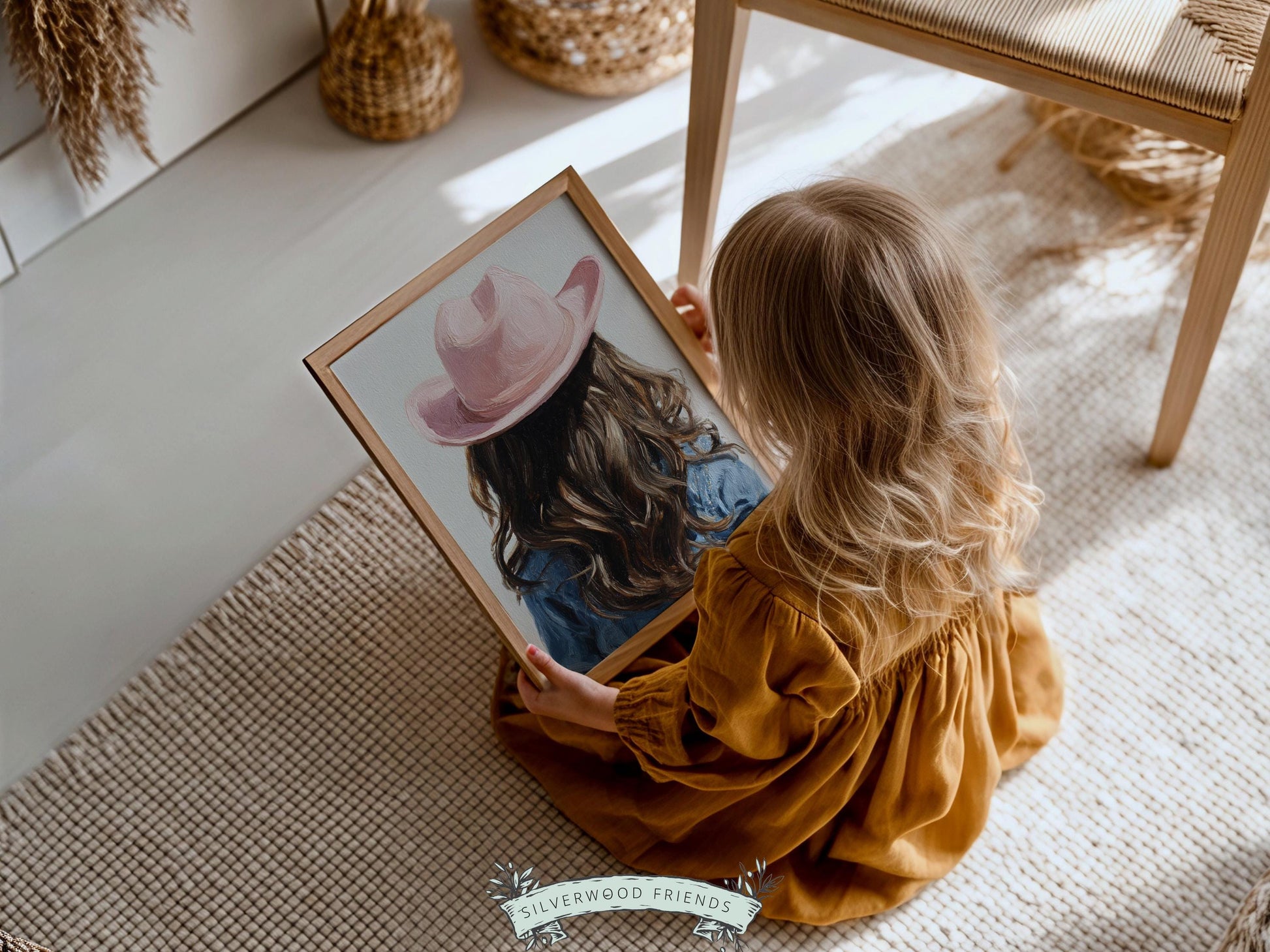 Blonde Cowgirl Nursery Print, Baby Girl Cowgirl Western Nursery Decor, Pink Cowgirl Hat Poster, Horse Nursery Wall Art (DIGITAL DOWNLOAD)