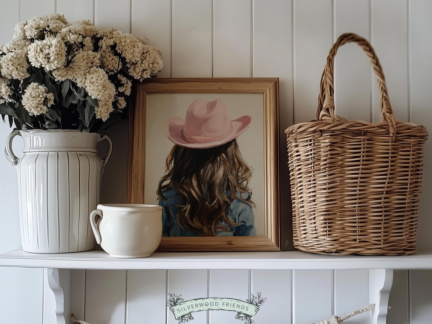 Blonde Cowgirl Nursery Print, Baby Girl Cowgirl Western Nursery Decor, Pink Cowgirl Hat Poster, Horse Nursery Wall Art (DIGITAL DOWNLOAD)