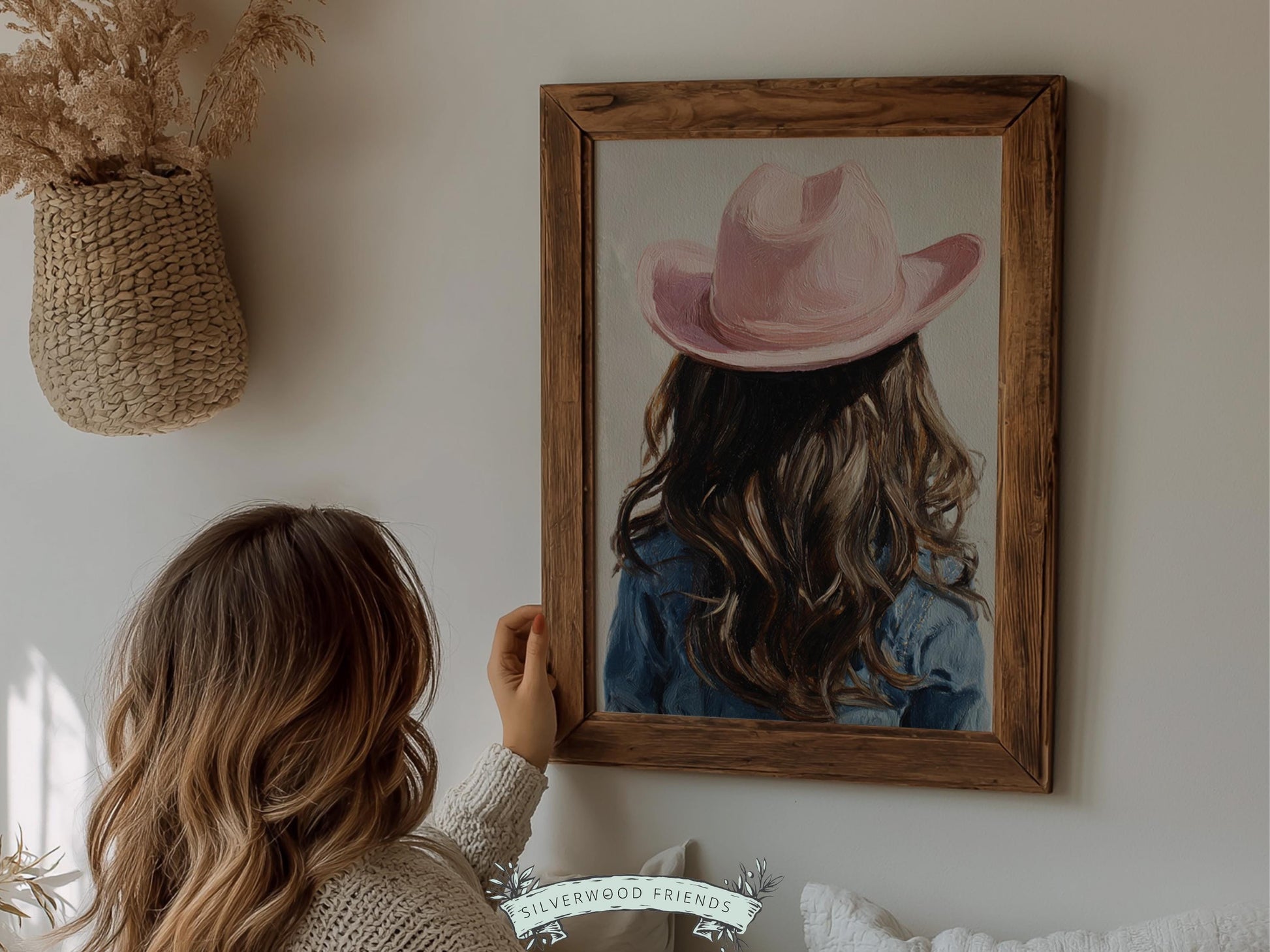 Blonde Cowgirl Nursery Print, Baby Girl Cowgirl Western Nursery Decor, Pink Cowgirl Hat Poster, Horse Nursery Wall Art (DIGITAL DOWNLOAD)