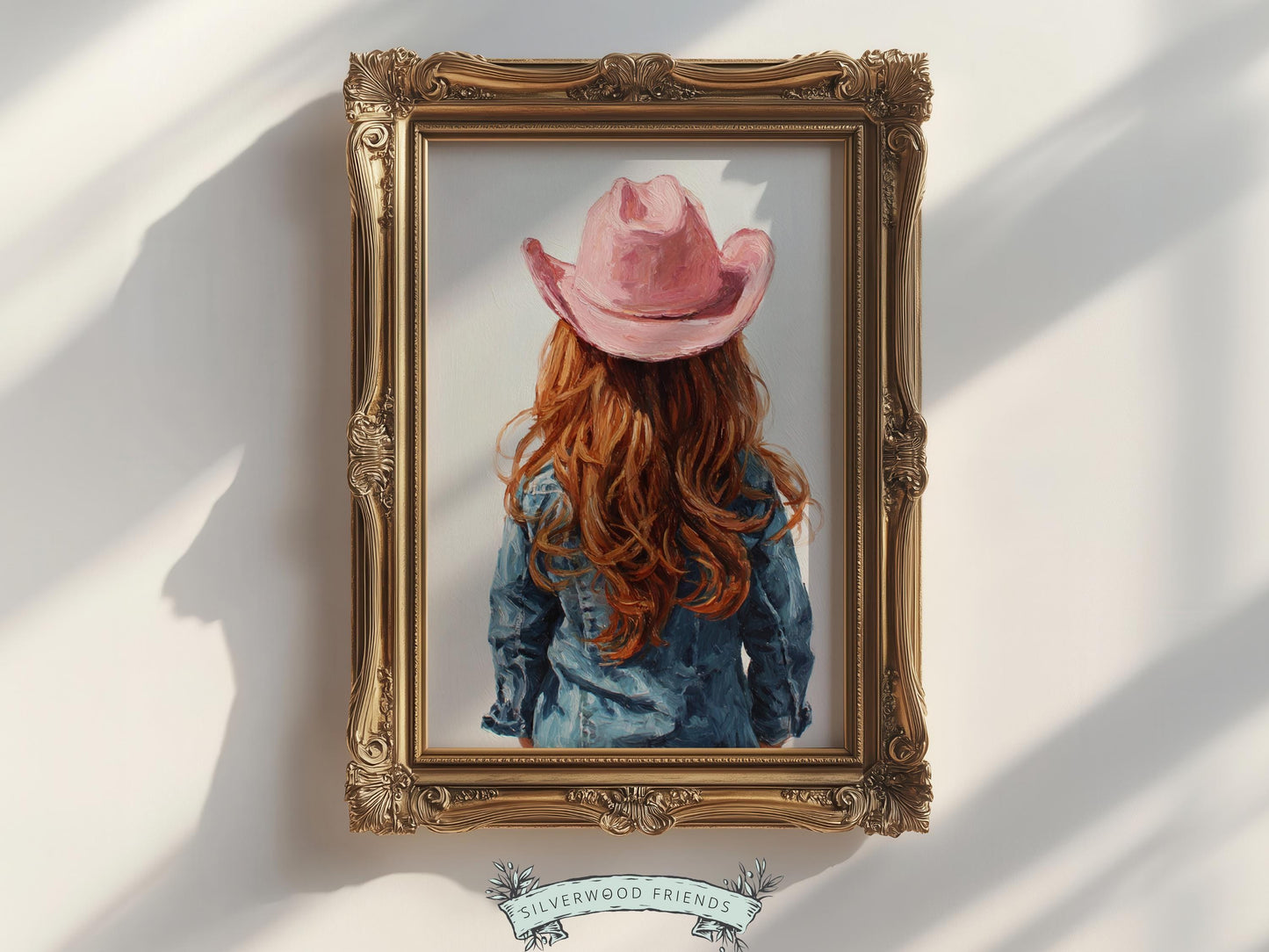 Red Hair Cowgirl Nursery Print, Baby Girl Cowgirl Western Nursery Decor, Pink Cowgirl Hat Poster, Horse Nursery Wall Art (DIGITAL DOWNLOAD)