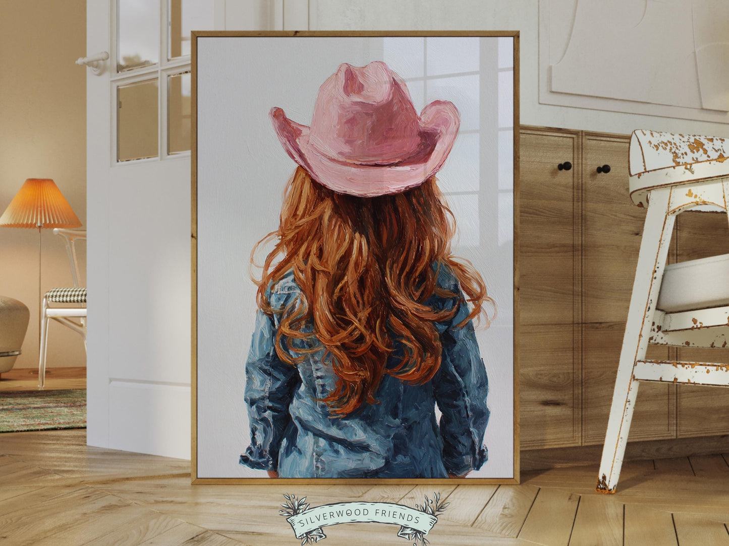 Red Hair Cowgirl Nursery Print, Baby Girl Cowgirl Western Nursery Decor, Pink Cowgirl Hat Poster, Horse Nursery Wall Art (DIGITAL DOWNLOAD)