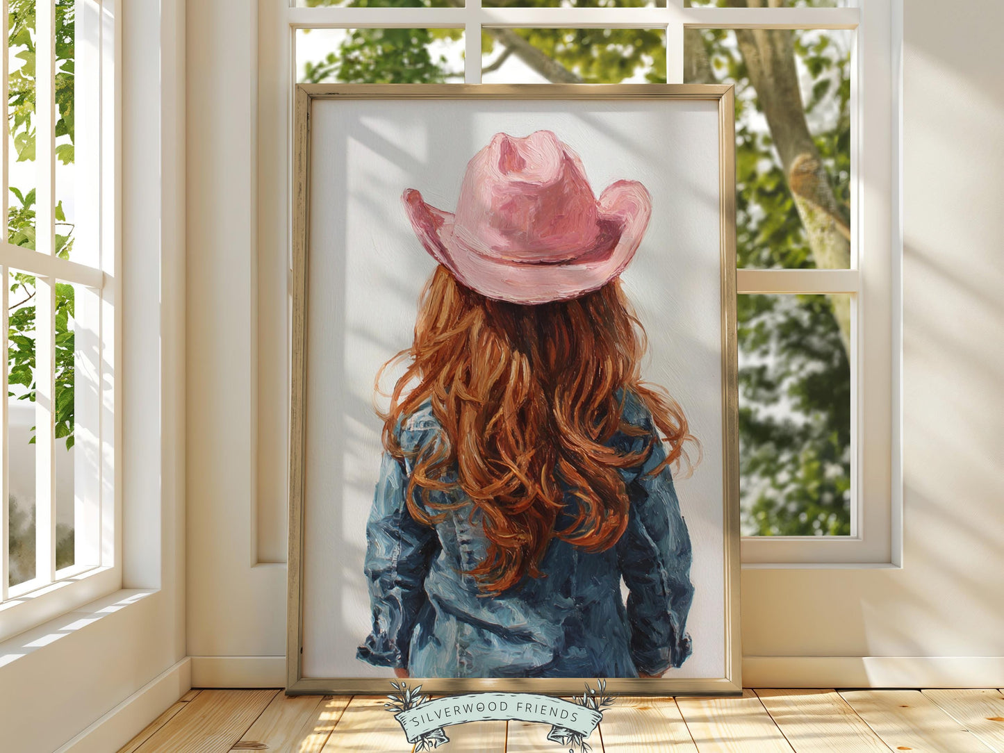 Red Hair Cowgirl Nursery Print, Baby Girl Cowgirl Western Nursery Decor, Pink Cowgirl Hat Poster, Horse Nursery Wall Art (DIGITAL DOWNLOAD)