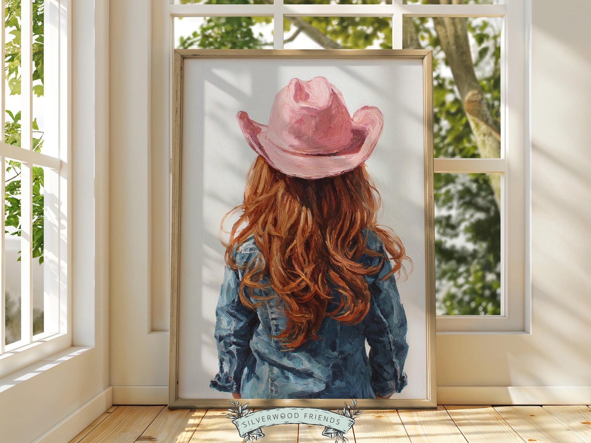 Red Hair Cowgirl Nursery Print, Baby Girl Cowgirl Western Nursery Decor, Pink Cowgirl Hat Poster, Horse Nursery Wall Art (DIGITAL DOWNLOAD)