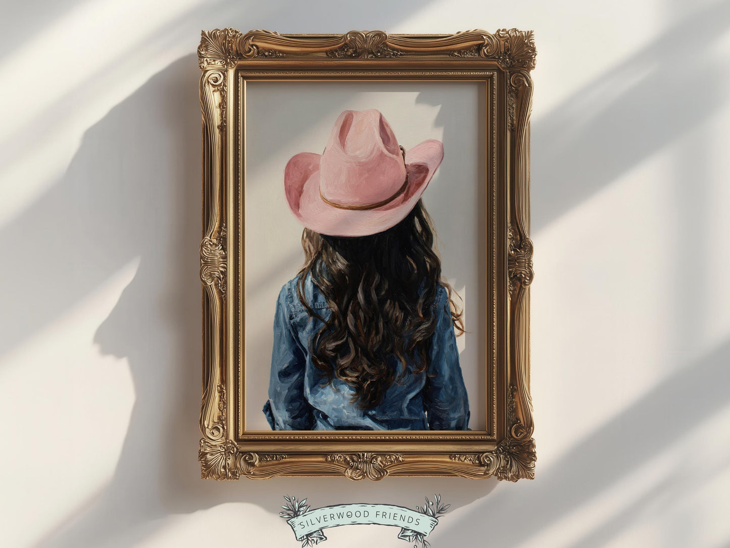 Pink Cowgirl Hat Print, Baby Girl Cowgirl Western Nursery Decor, Kids Country Farmhouse Room Decor, Farm Nursery Wall Art (DIGITAL DOWNLOAD)