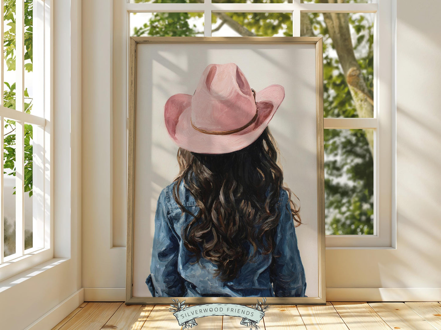 Pink Cowgirl Hat Print, Baby Girl Cowgirl Western Nursery Decor, Kids Country Farmhouse Room Decor, Farm Nursery Wall Art (DIGITAL DOWNLOAD)