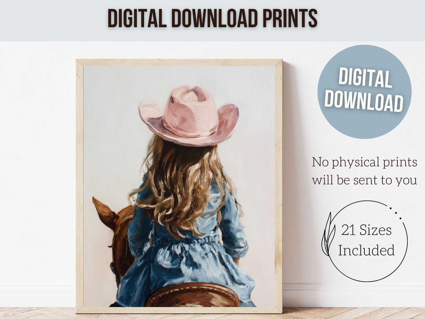 Cowgirl Nursery Print, Baby Girl Cowgirl Western Nursery Decor, Girls Horse Riding Print, Farm Animal Nursery Wall Art (DIGITAL DOWNLOAD)