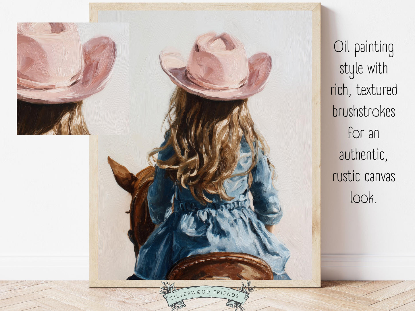 Cowgirl Nursery Print, Baby Girl Cowgirl Western Nursery Decor, Girls Horse Riding Print, Farm Animal Nursery Wall Art (DIGITAL DOWNLOAD)