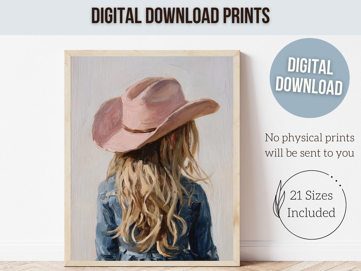 Blonde Cowgirl Nursery Print, Baby Girl Cowgirl Western Nursery Decor, Pink Cowgirl Hat Poster, Horse Nursery Wall Art (DIGITAL DOWNLOAD)