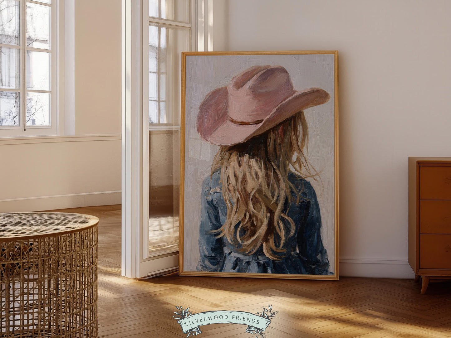 Blonde Cowgirl Nursery Print, Baby Girl Cowgirl Western Nursery Decor, Pink Cowgirl Hat Poster, Horse Nursery Wall Art (DIGITAL DOWNLOAD)