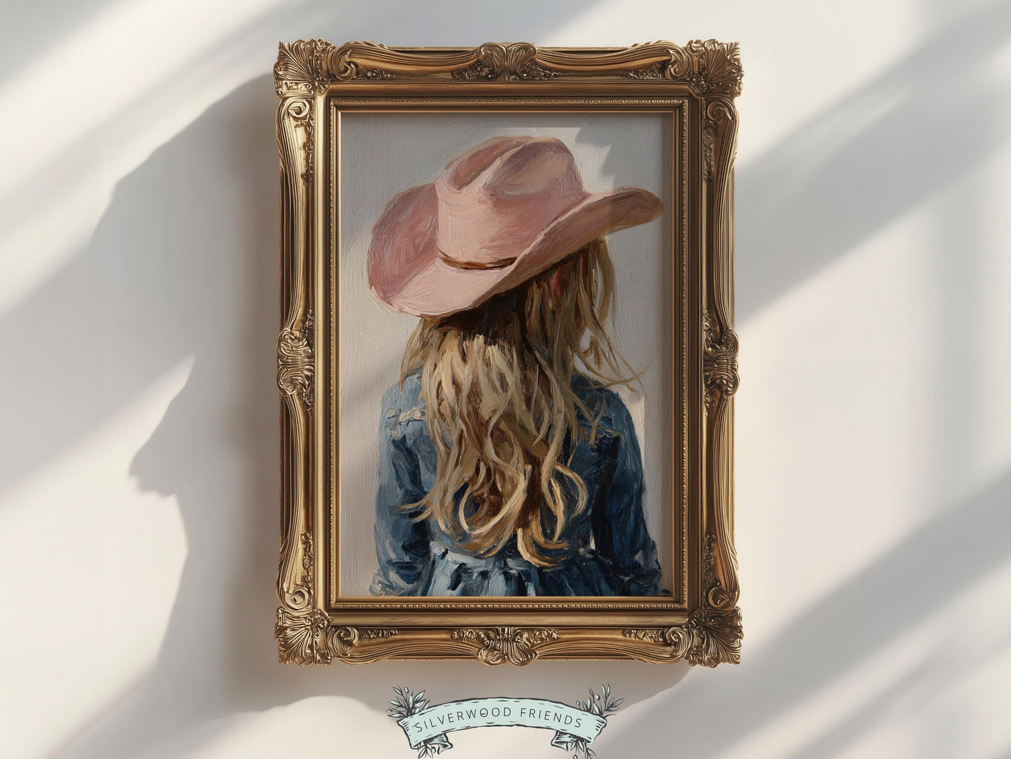 Blonde Cowgirl Nursery Print, Baby Girl Cowgirl Western Nursery Decor, Pink Cowgirl Hat Poster, Horse Nursery Wall Art (DIGITAL DOWNLOAD)