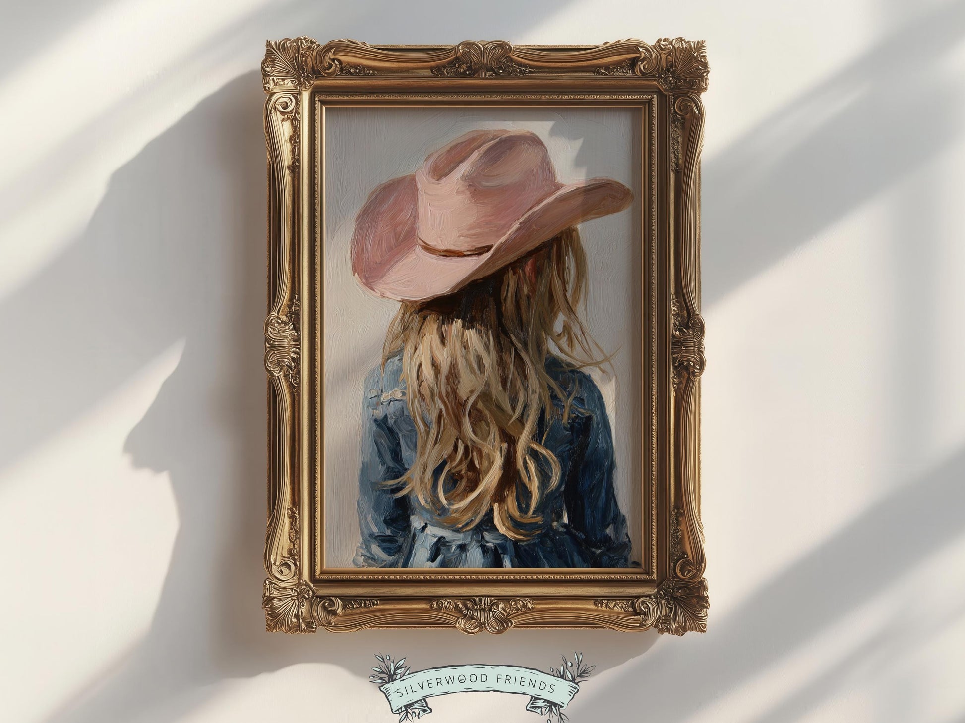 Blonde Cowgirl Nursery Print, Baby Girl Cowgirl Western Nursery Decor, Pink Cowgirl Hat Poster, Horse Nursery Wall Art (DIGITAL DOWNLOAD)