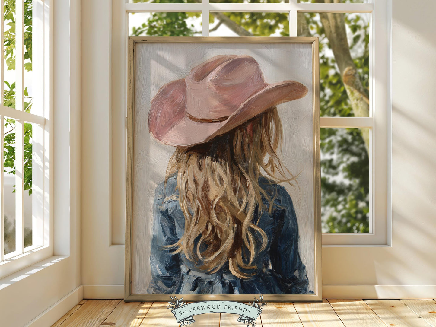 Blonde Cowgirl Nursery Print, Baby Girl Cowgirl Western Nursery Decor, Pink Cowgirl Hat Poster, Horse Nursery Wall Art (DIGITAL DOWNLOAD)