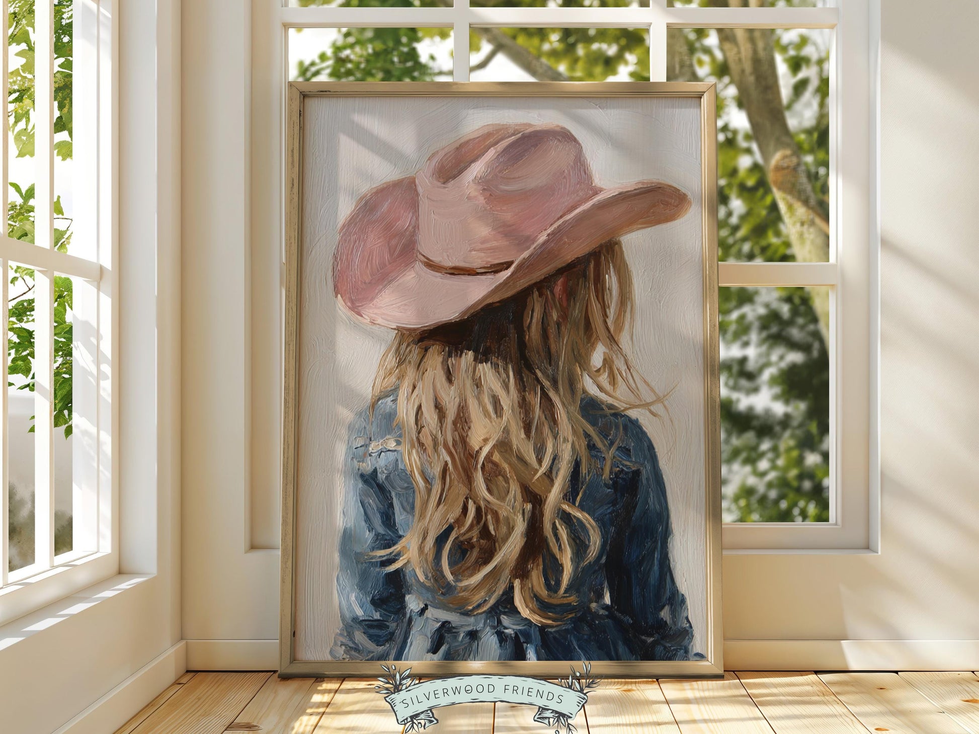 Blonde Cowgirl Nursery Print, Baby Girl Cowgirl Western Nursery Decor, Pink Cowgirl Hat Poster, Horse Nursery Wall Art (DIGITAL DOWNLOAD)