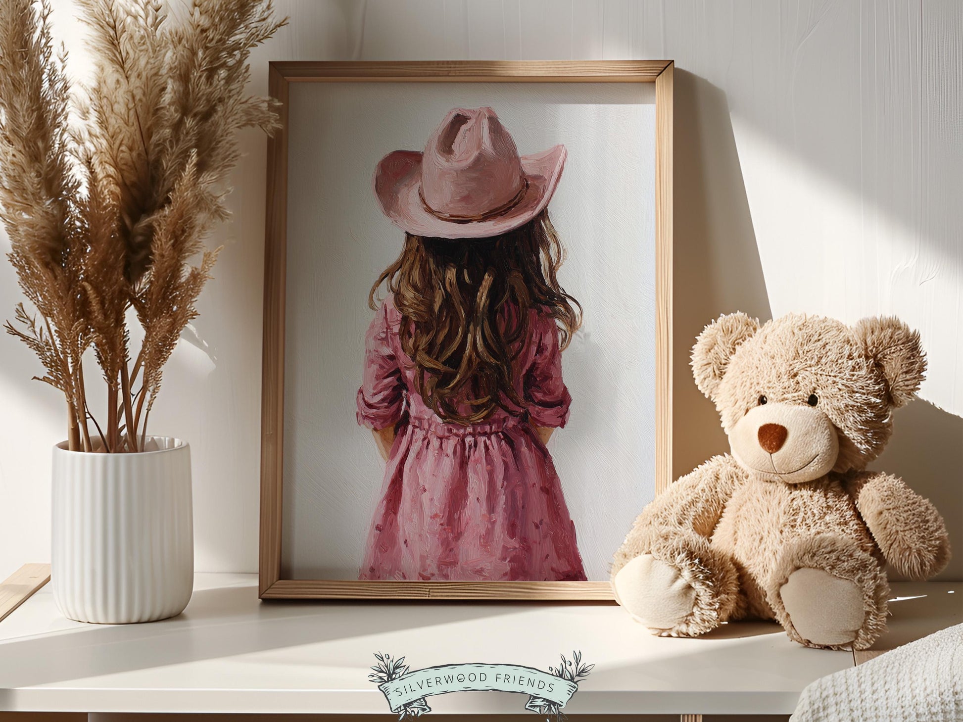 Little Cowgirl Nursery Print, Baby Girl Pink Cowgirl Western Nursery Decor, Pink Cowgirl Hat Nursery Wall Art Print (DIGITAL DOWNLOAD)