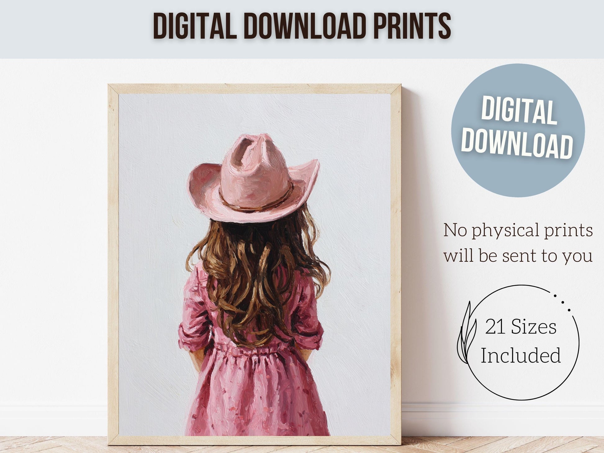 Little Cowgirl Nursery Print, Baby Girl Pink Cowgirl Western Nursery Decor, Pink Cowgirl Hat Nursery Wall Art Print (DIGITAL DOWNLOAD)