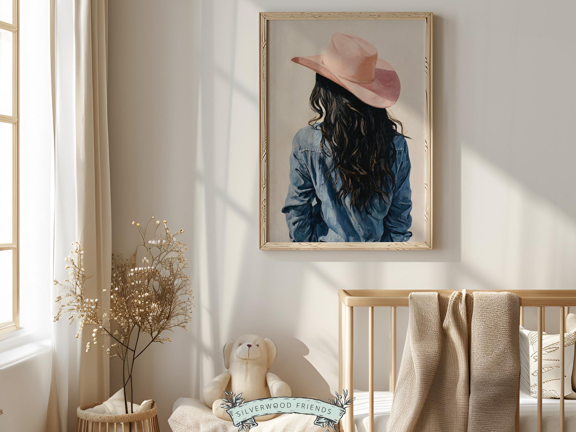 Trendy Cowgirl Hat Print, Preppy Cowgirl Western Wall Decor, Rustic Country Farmhouse Wall Decor, Pink Cowboy Hat Print (DIGITAL DOWNLOAD)