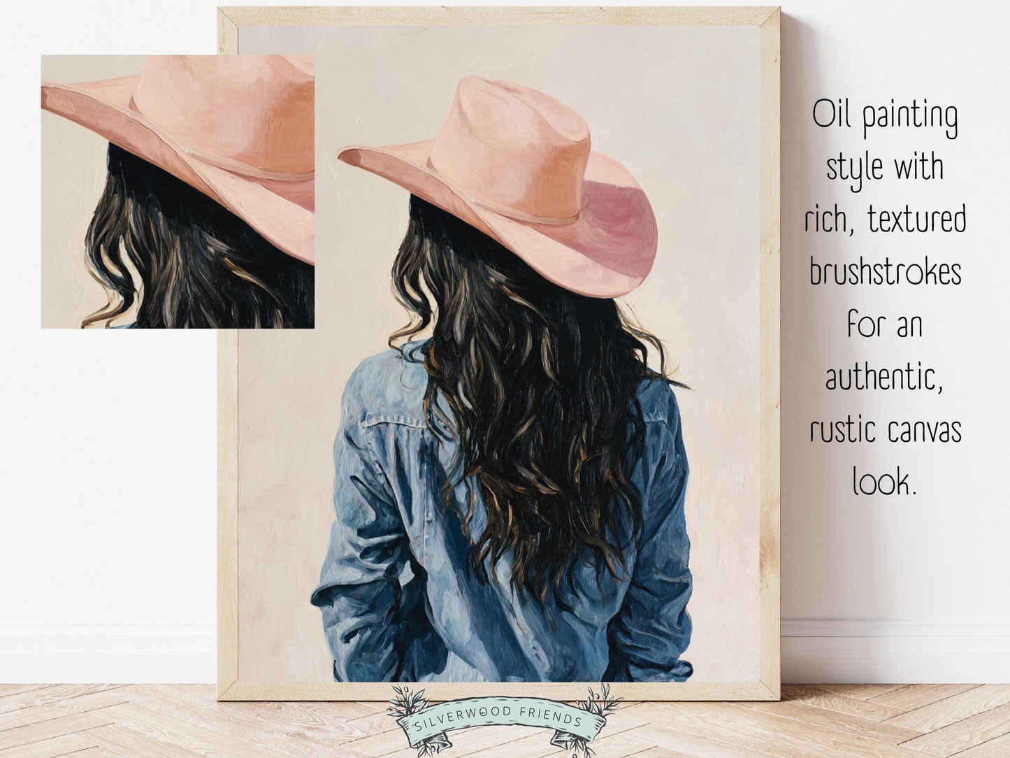 Trendy Cowgirl Hat Print, Preppy Cowgirl Western Wall Decor, Rustic Country Farmhouse Wall Decor, Pink Cowboy Hat Print (DIGITAL DOWNLOAD)