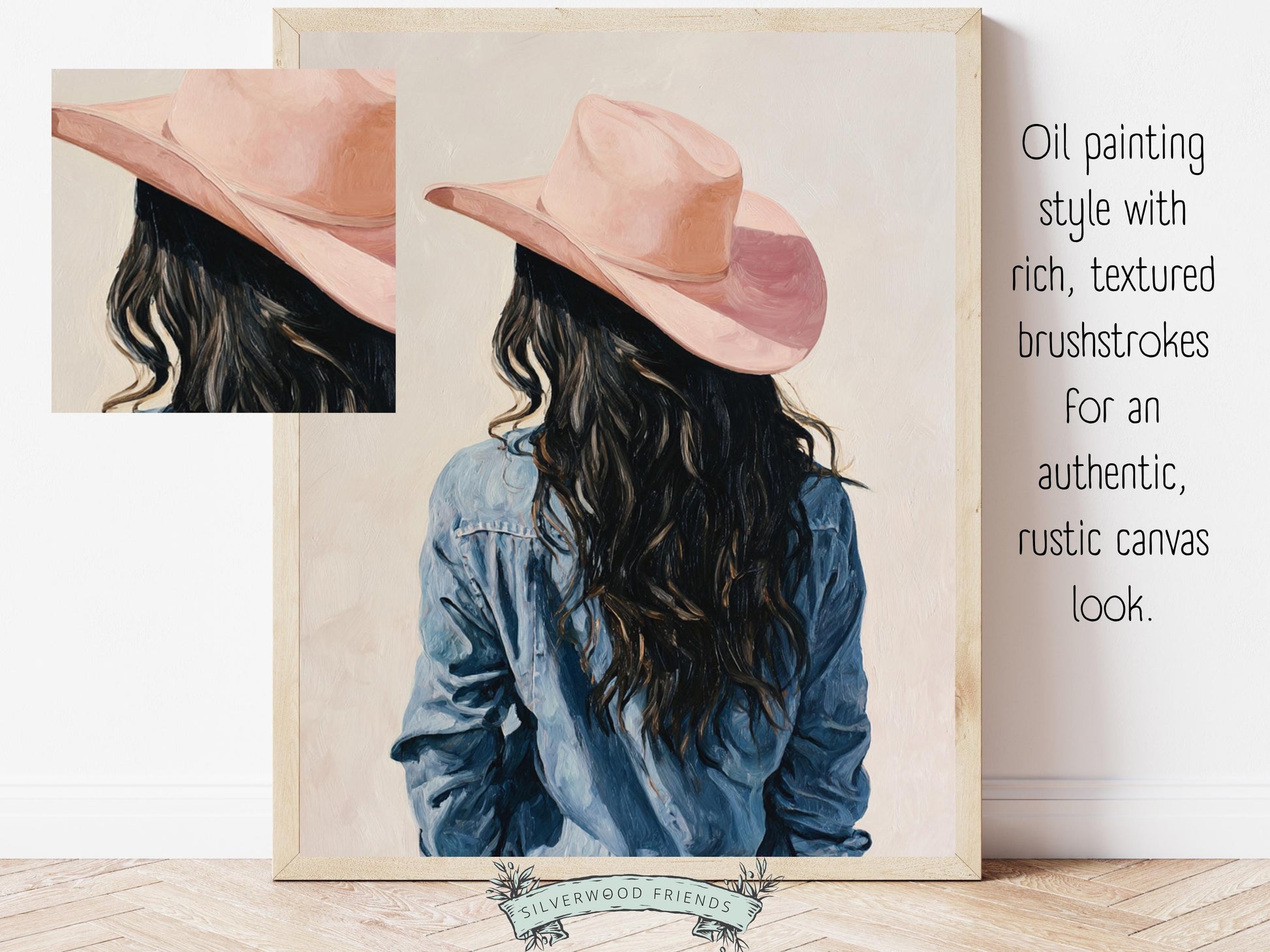 Trendy Cowgirl Hat Print, Preppy Cowgirl Western Wall Decor, Rustic Country Farmhouse Wall Decor, Pink Cowboy Hat Print (DIGITAL DOWNLOAD)