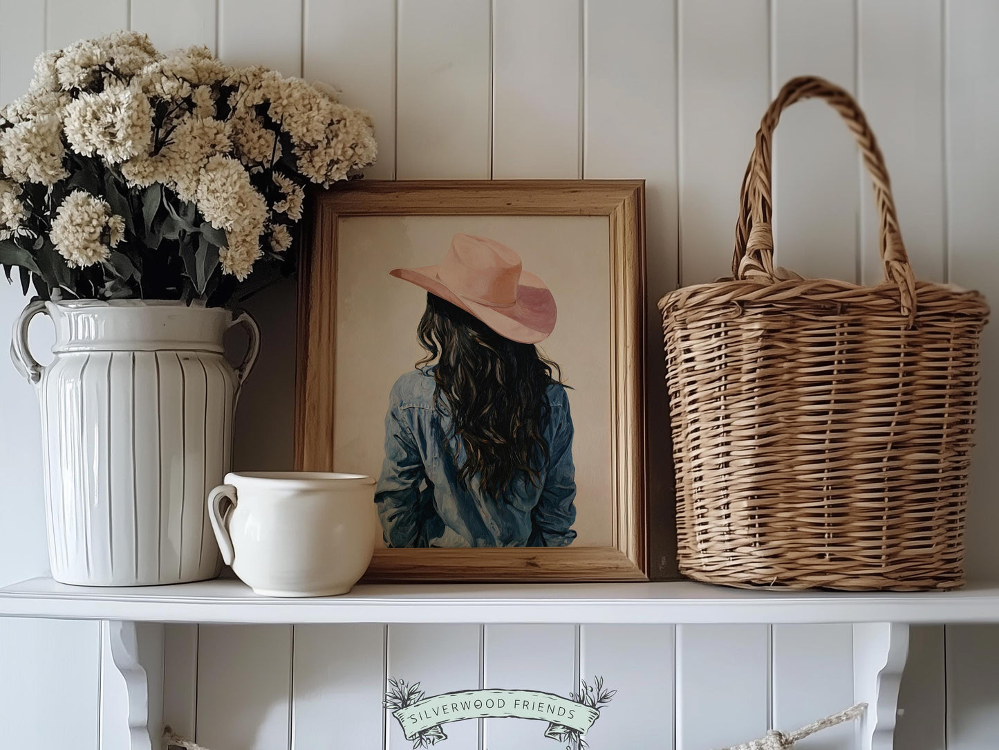 Trendy Cowgirl Hat Print, Preppy Cowgirl Western Wall Decor, Rustic Country Farmhouse Wall Decor, Pink Cowboy Hat Print (DIGITAL DOWNLOAD)