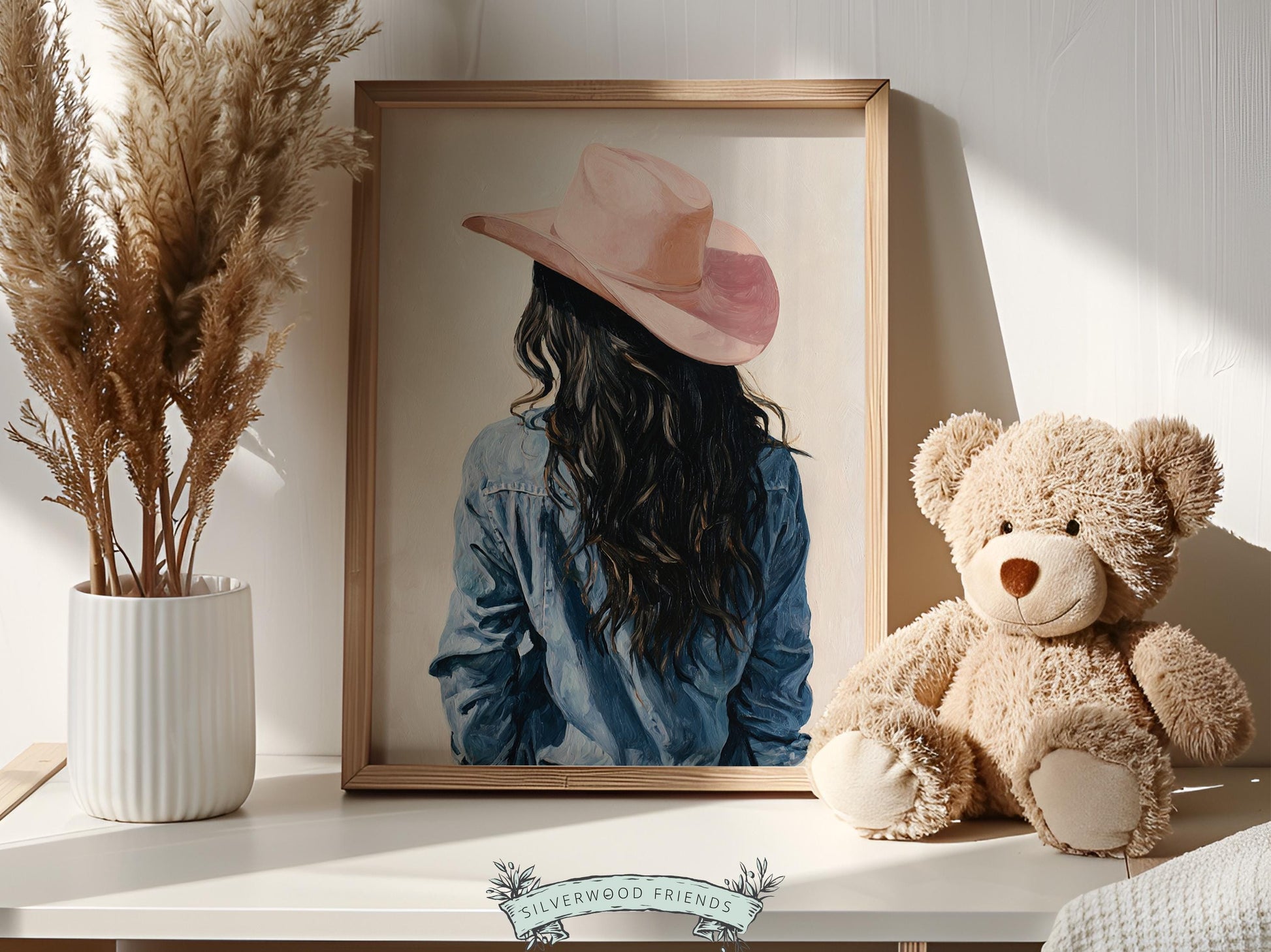 Trendy Cowgirl Hat Print, Preppy Cowgirl Western Wall Decor, Rustic Country Farmhouse Wall Decor, Pink Cowboy Hat Print (DIGITAL DOWNLOAD)
