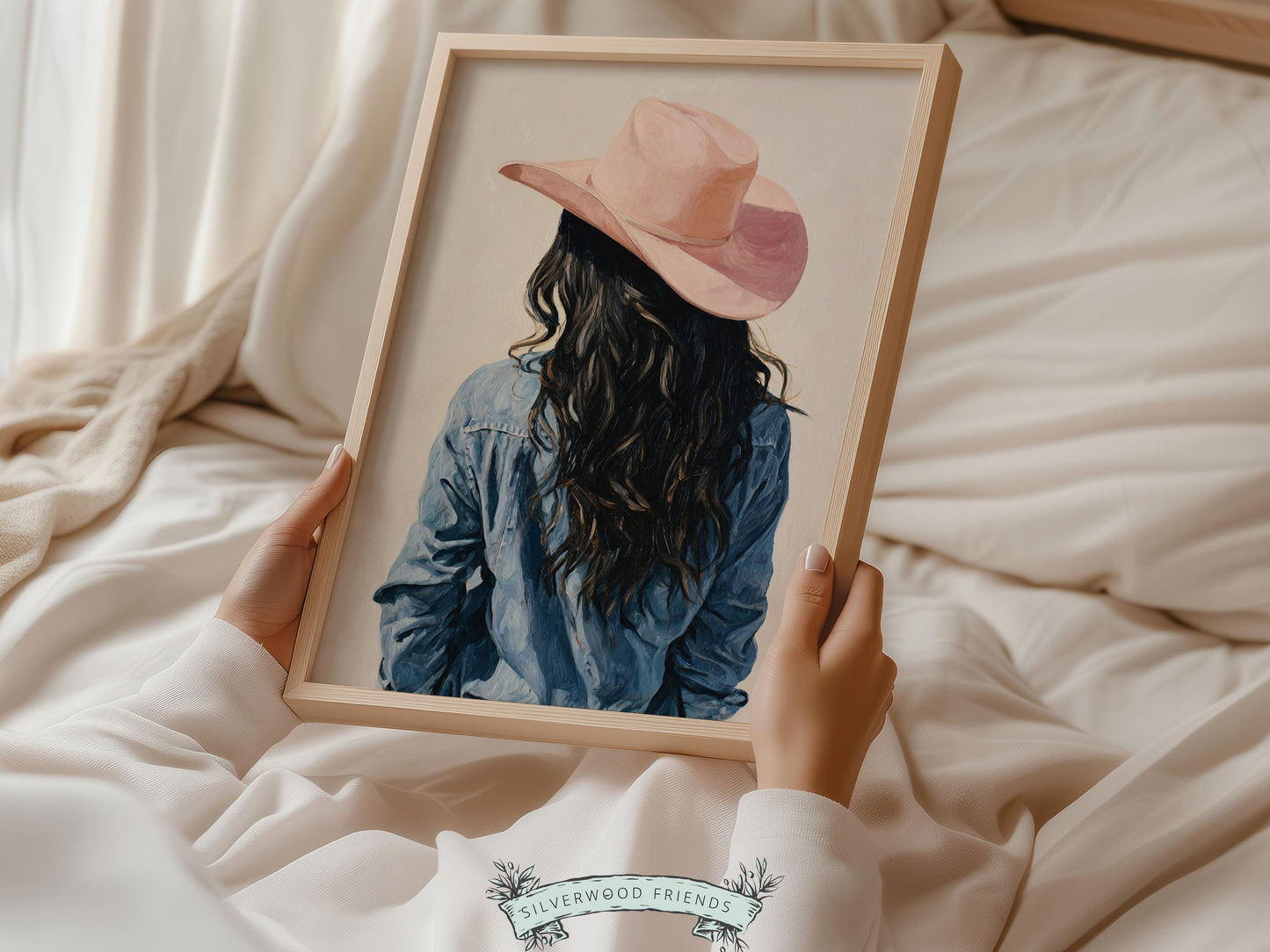 Trendy Cowgirl Hat Print, Preppy Cowgirl Western Wall Decor, Rustic Country Farmhouse Wall Decor, Pink Cowboy Hat Print (DIGITAL DOWNLOAD)
