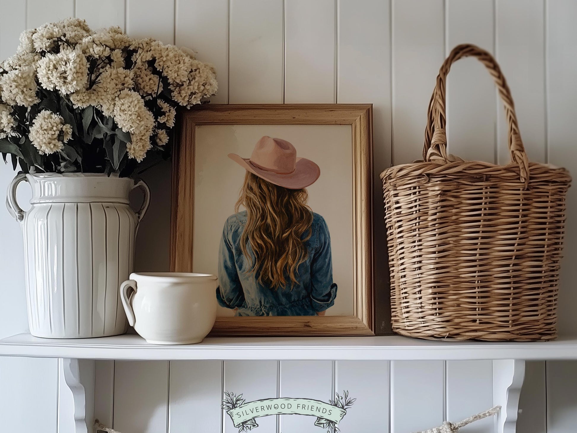 Trendy Cowgirl Print, Western Nursery Decor, Pink Cowboy Hat Print, Blonde Cowgirl Nursery Wall Art, Trendy Western Poster(DIGITAL DOWNLOAD)
