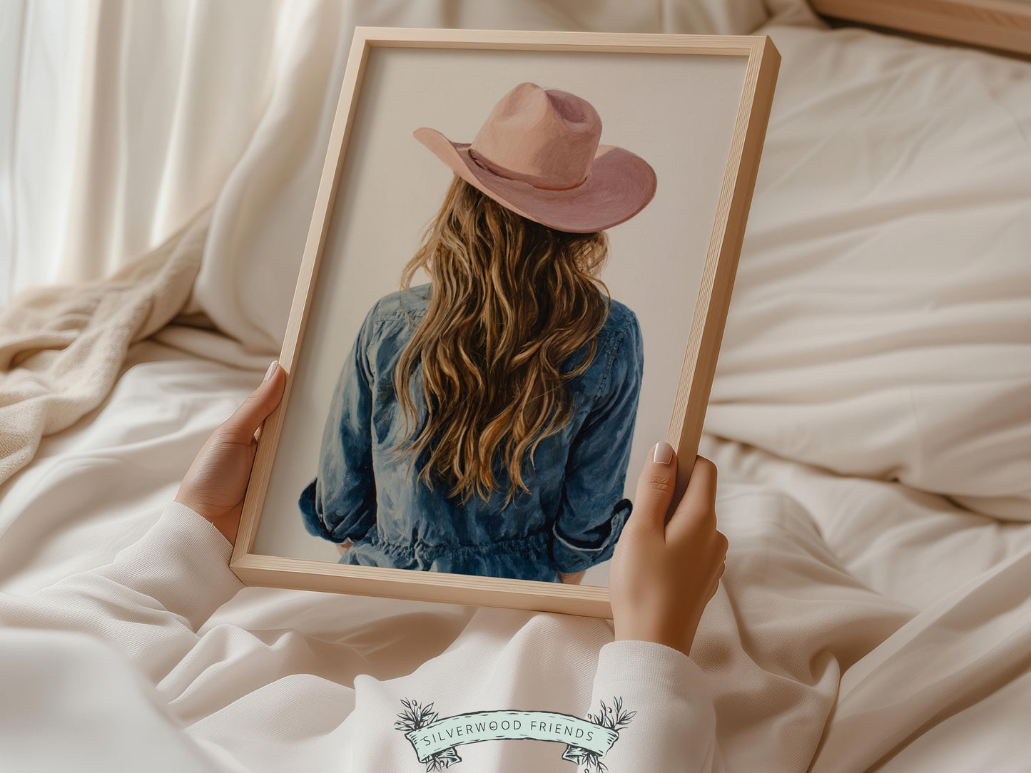 Trendy Cowgirl Print, Western Nursery Decor, Pink Cowboy Hat Print, Blonde Cowgirl Nursery Wall Art, Trendy Western Poster(DIGITAL DOWNLOAD)