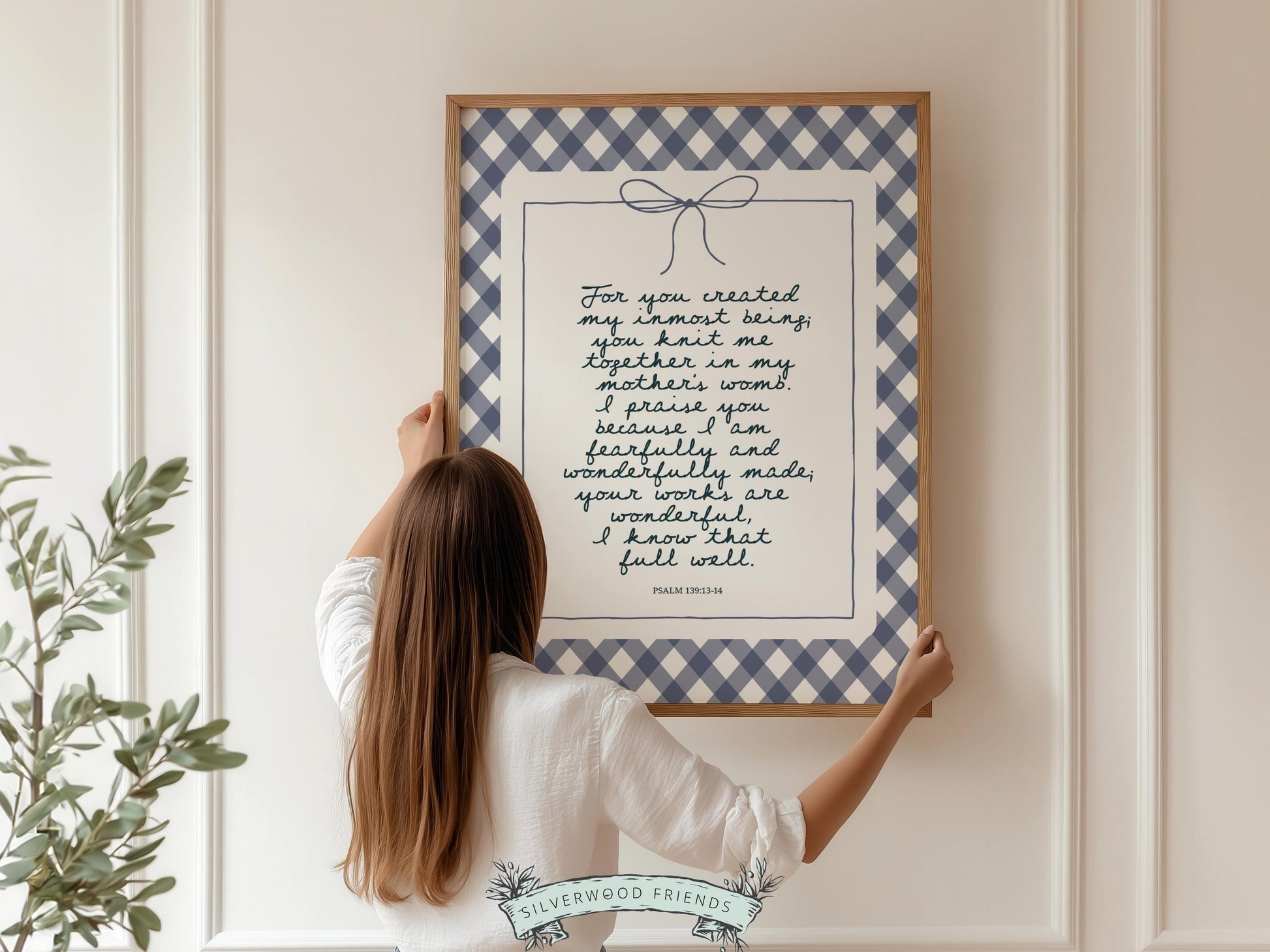 Christian Wall Art, Bible Verse Nursery Print, Christian Faith Nursery Decor, Scripture Nursery Wall Art, Psalm 139:13-14 (Digital Download)
