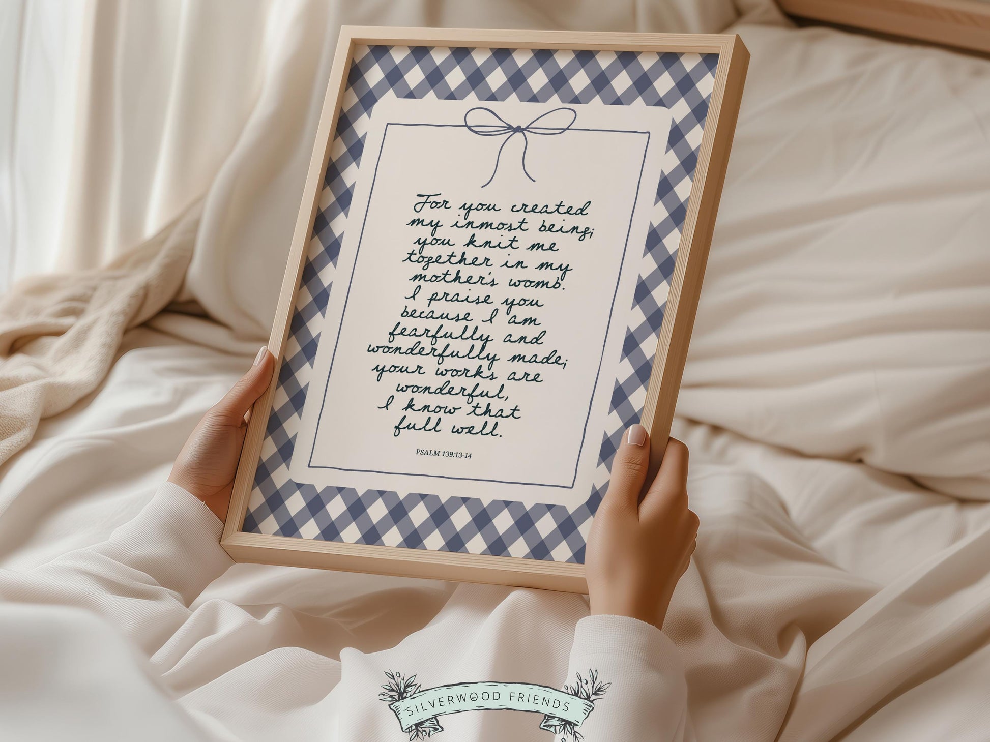 Christian Wall Art, Bible Verse Nursery Print, Christian Faith Nursery Decor, Scripture Nursery Wall Art, Psalm 139:13-14 (Digital Download)