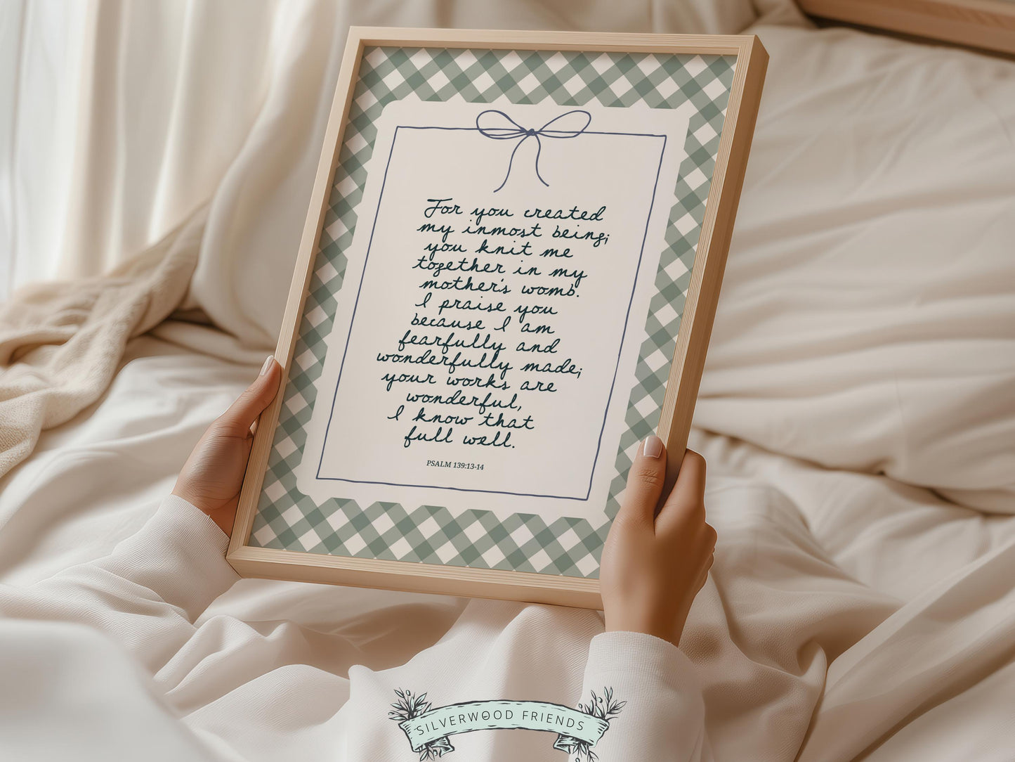 Christian Wall Art, Bible Verse Nursery Print, Christian Faith Nursery Decor, Scripture Nursery Wall Art, Psalm 139:13-14 (Digital Download)