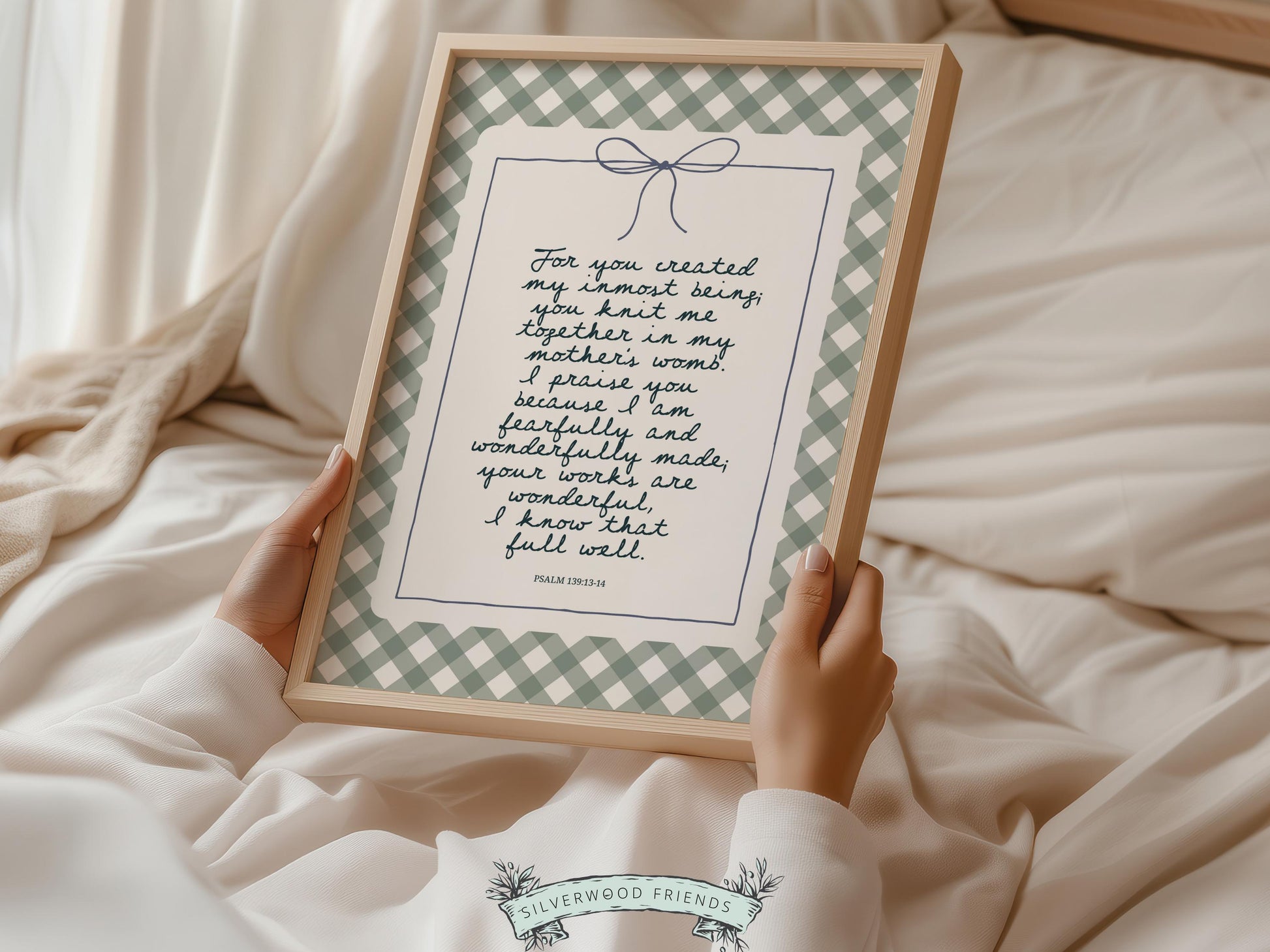 Christian Wall Art, Bible Verse Nursery Print, Christian Faith Nursery Decor, Scripture Nursery Wall Art, Psalm 139:13-14 (Digital Download)