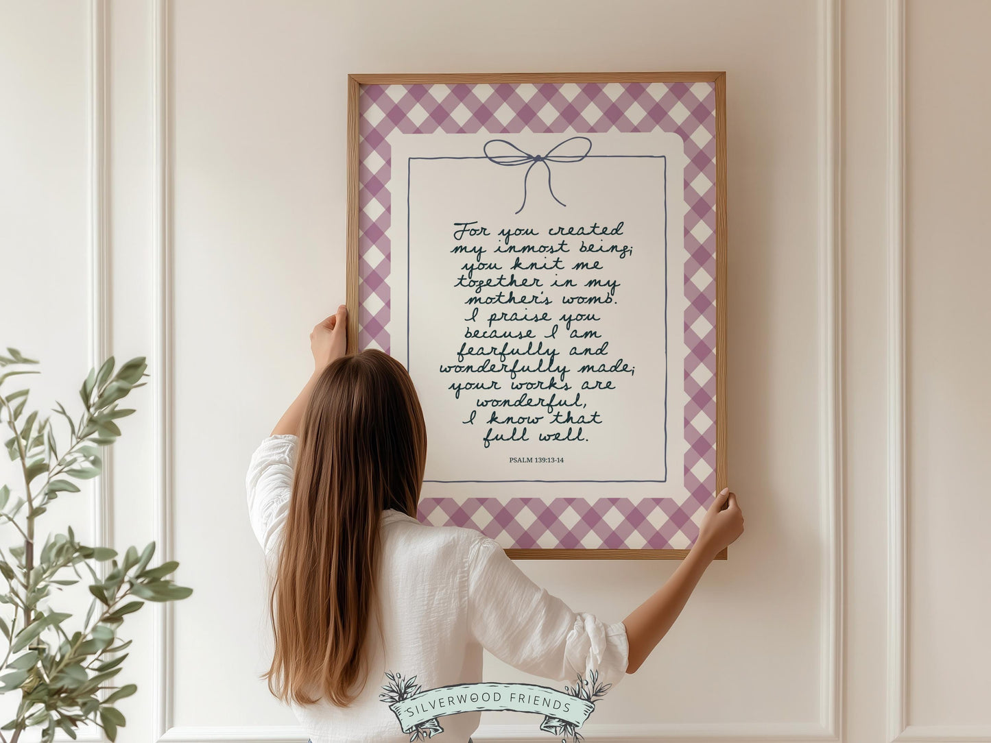 Christian Wall Art, Bible Verse Nursery Print, Christian Faith Nursery Decor, Scripture Nursery Wall Art, Psalm 139:13-14 (Digital Download)