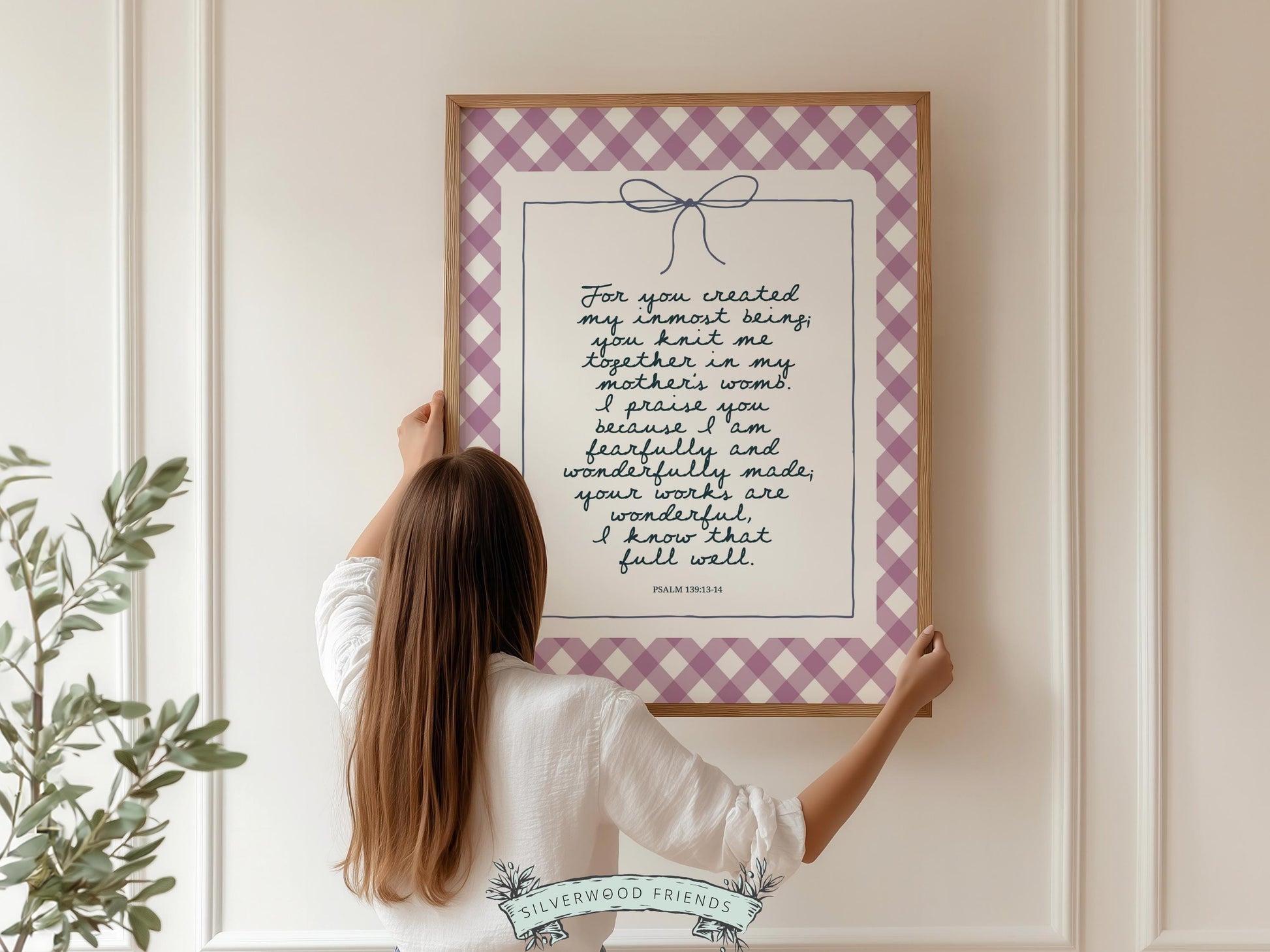 Christian Wall Art, Bible Verse Nursery Print, Christian Faith Nursery Decor, Scripture Nursery Wall Art, Psalm 139:13-14 (Digital Download)