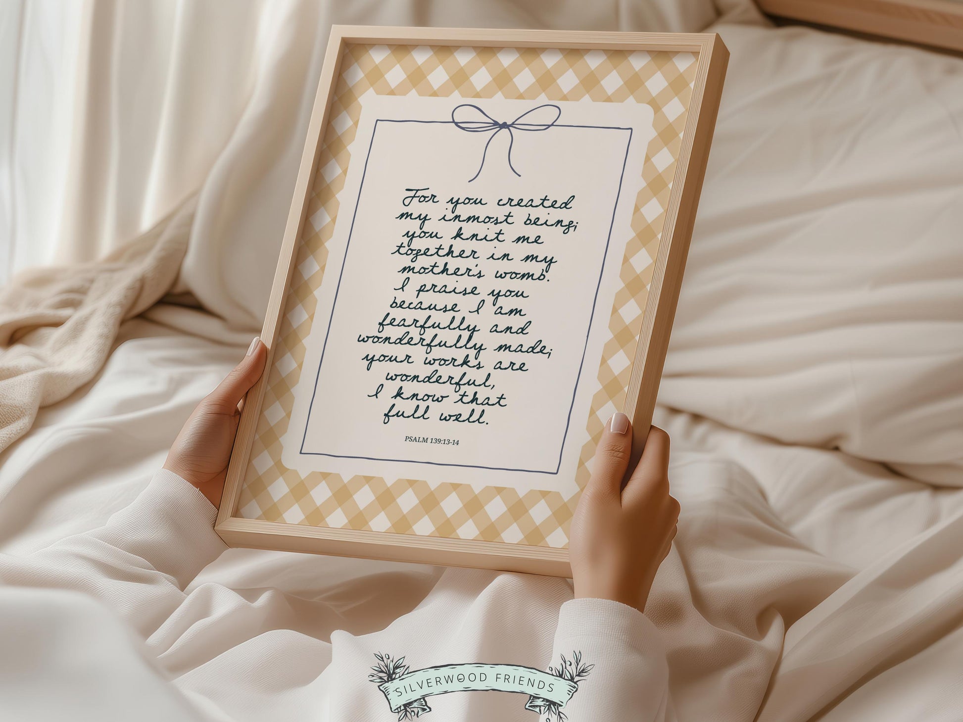 Christian Wall Art, Bible Verse Nursery Print, Christian Faith Nursery Decor, Scripture Nursery Wall Art, Psalm 139:13-14 (Digital Download)