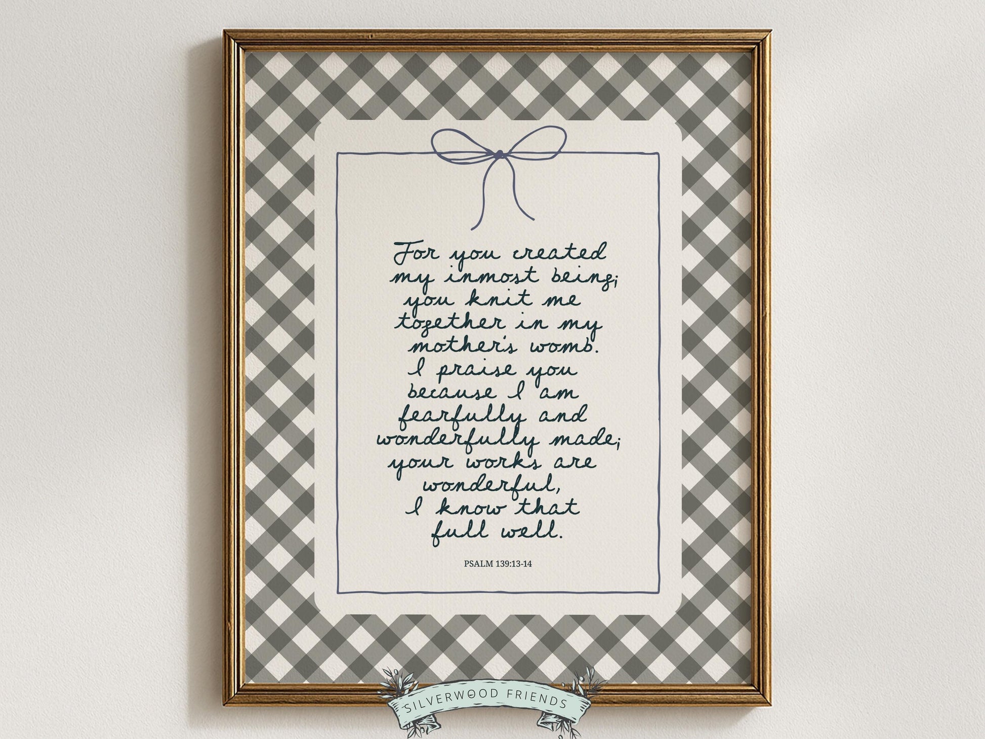Christian Wall Art, Bible Verse Nursery Print, Christian Faith Nursery Decor, Scripture Nursery Wall Art, Psalm 139:13-14 (Digital Download)