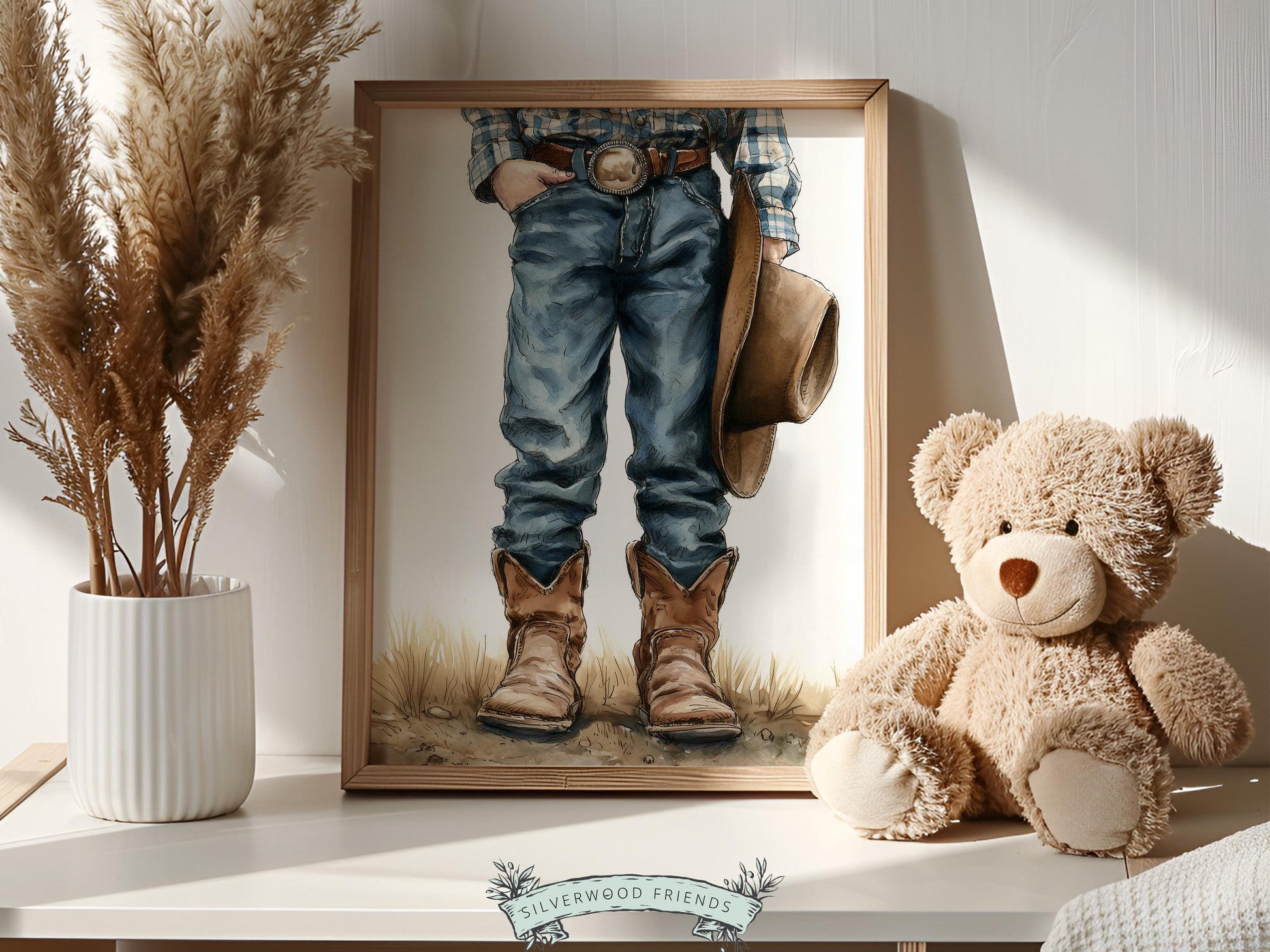 Cowboy Nursery Print, Cowboy Nursery Decor, Baby Boys Western Nursery Decor, Little Boy Cowboy Hat Farm Nursery Wall Art (DIGITAL DOWNLOAD)