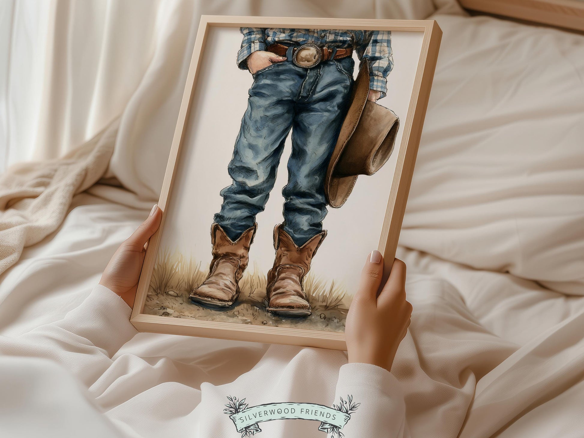 Cowboy Nursery Print, Cowboy Nursery Decor, Baby Boys Western Nursery Decor, Little Boy Cowboy Hat Farm Nursery Wall Art (DIGITAL DOWNLOAD)