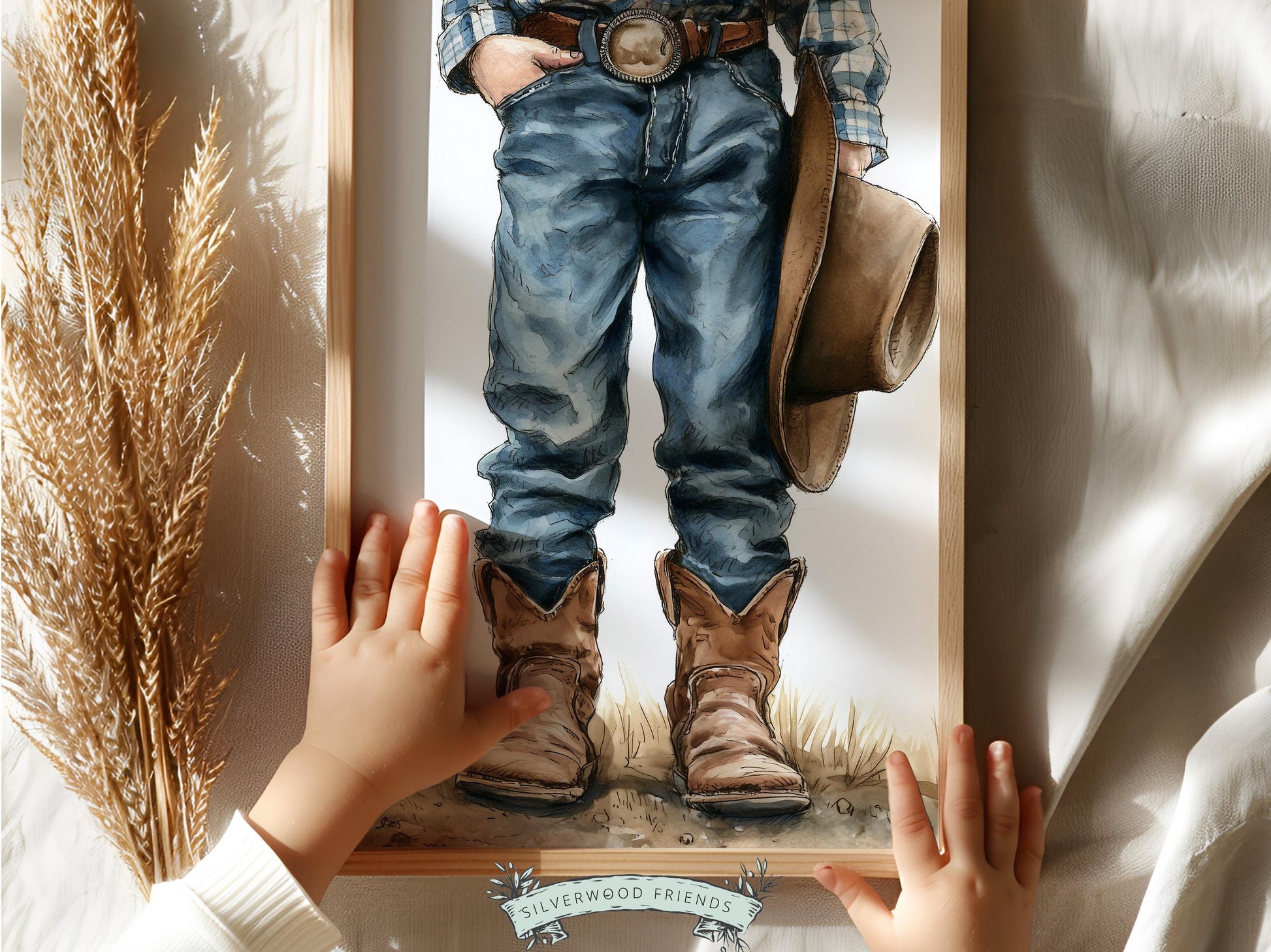 Cowboy Nursery Print, Cowboy Nursery Decor, Baby Boys Western Nursery Decor, Little Boy Cowboy Hat Farm Nursery Wall Art (DIGITAL DOWNLOAD)