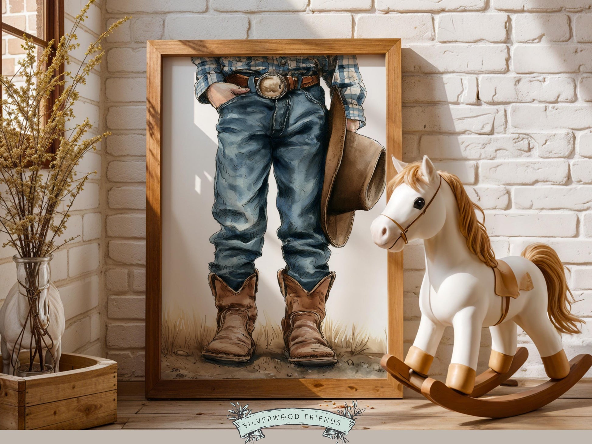 Cowboy Nursery Print, Cowboy Nursery Decor, Baby Boys Western Nursery Decor, Little Boy Cowboy Hat Farm Nursery Wall Art (DIGITAL DOWNLOAD)