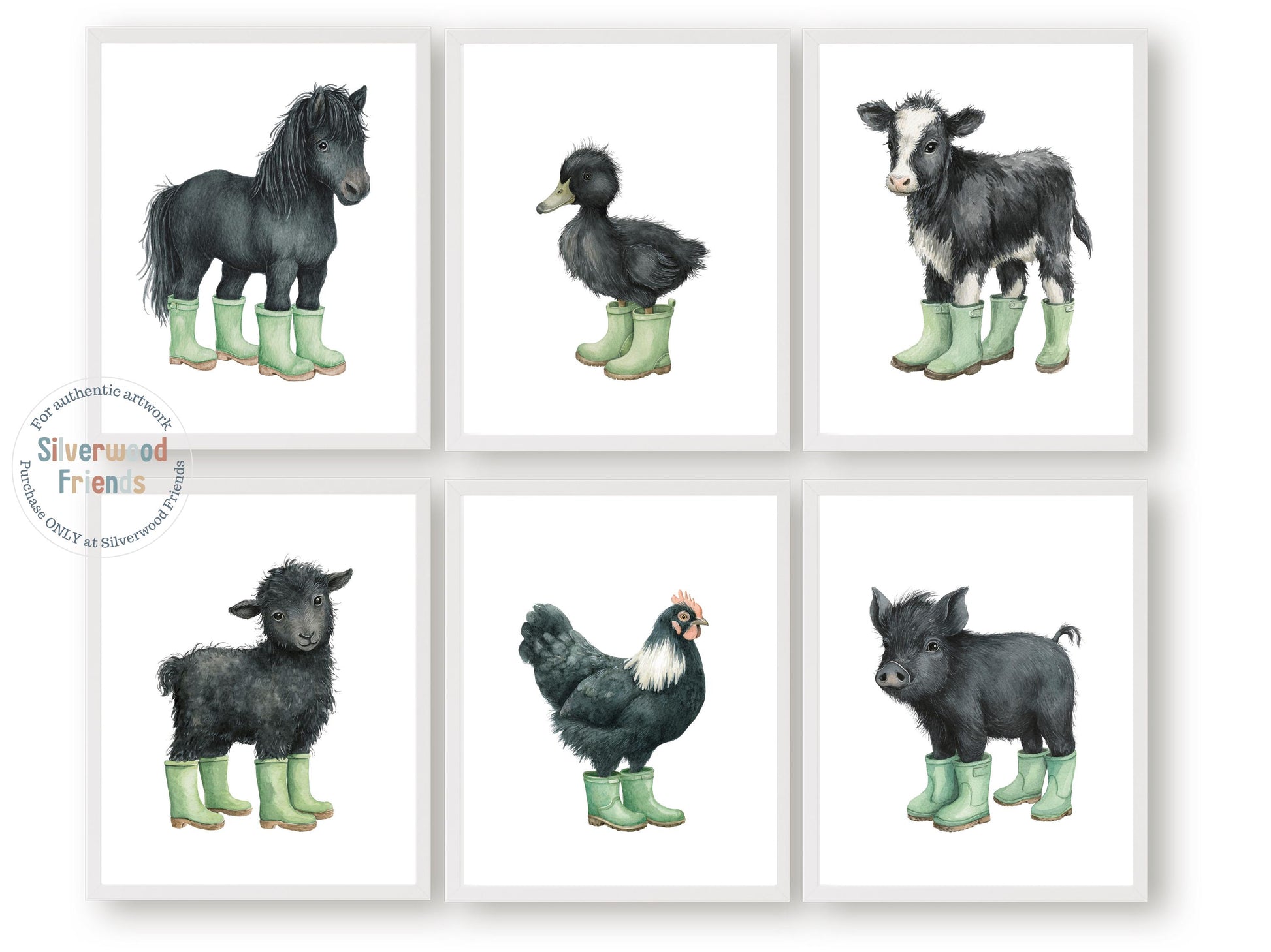 Baby Farm Animal Nursery Prints, Sage Green Western Farm Nursery Decor, Nursery Wall Art, Modern Farmhouse Nursery Prints (DIGITAL DOWNLOAD)