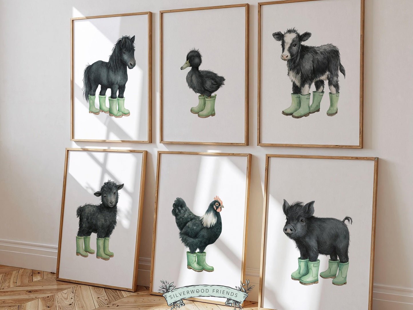 Baby Farm Animal Nursery Prints, Sage Green Western Farm Nursery Decor, Nursery Wall Art, Modern Farmhouse Nursery Prints (DIGITAL DOWNLOAD)