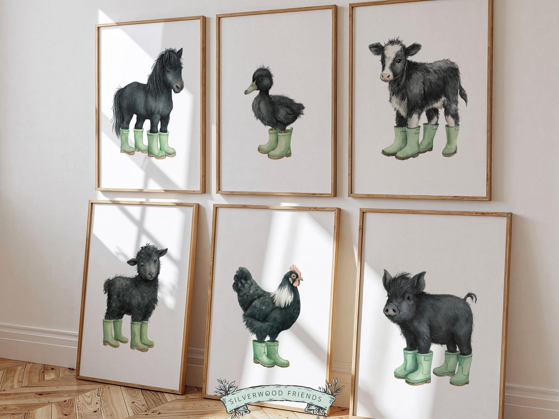 Baby Farm Animal Nursery Prints, Sage Green Western Farm Nursery Decor, Nursery Wall Art, Modern Farmhouse Nursery Prints (DIGITAL DOWNLOAD)